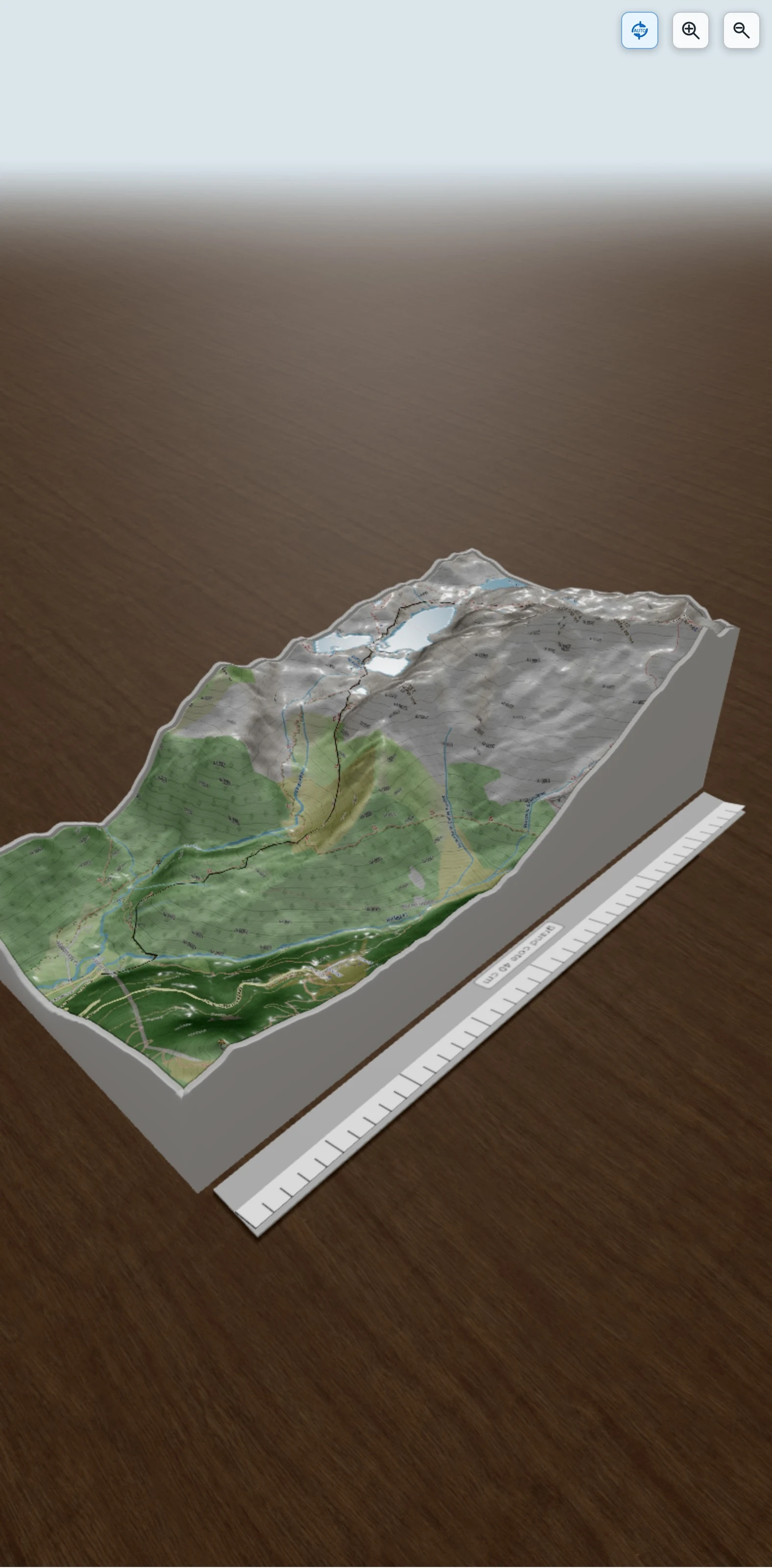 Carte en relief 3D de Le Pic de la Belle Etoile par les Sept Laux, avec relief topographique