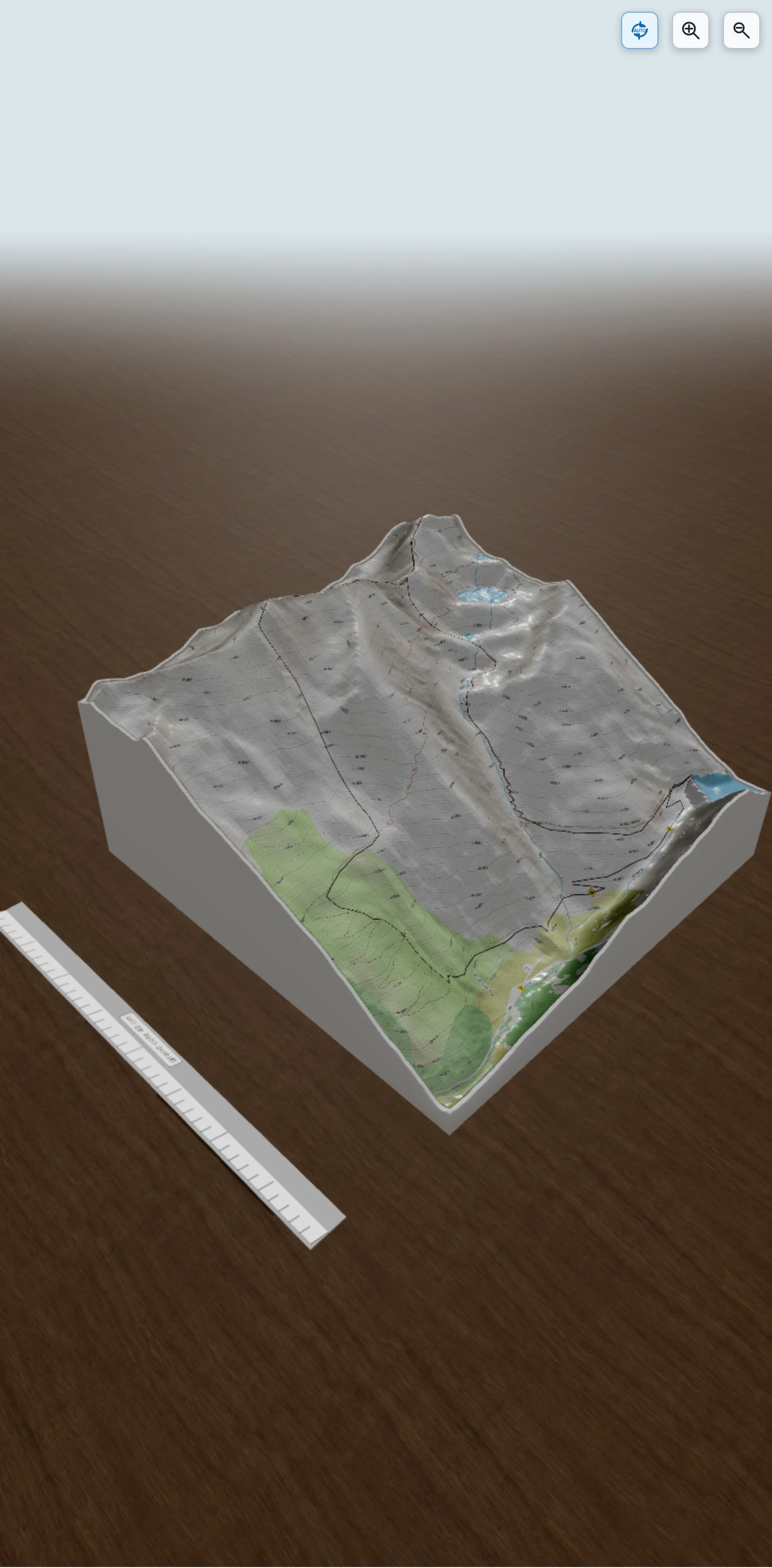 Carte en relief 3D de Le Picot (2707m), avec relief topographique