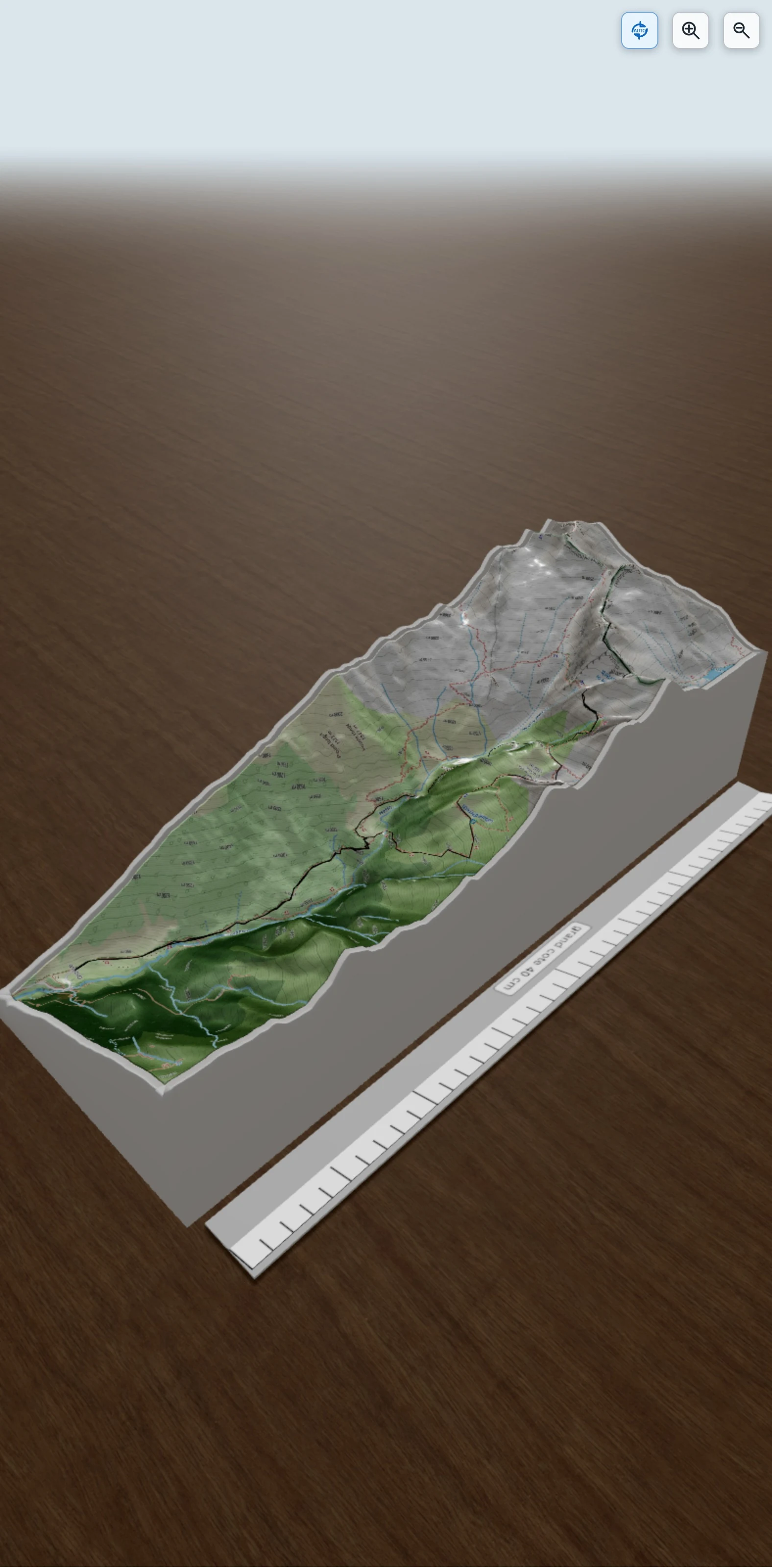 Carte en relief 3D de Le Port et le Tuc de Marterat, avec relief topographique