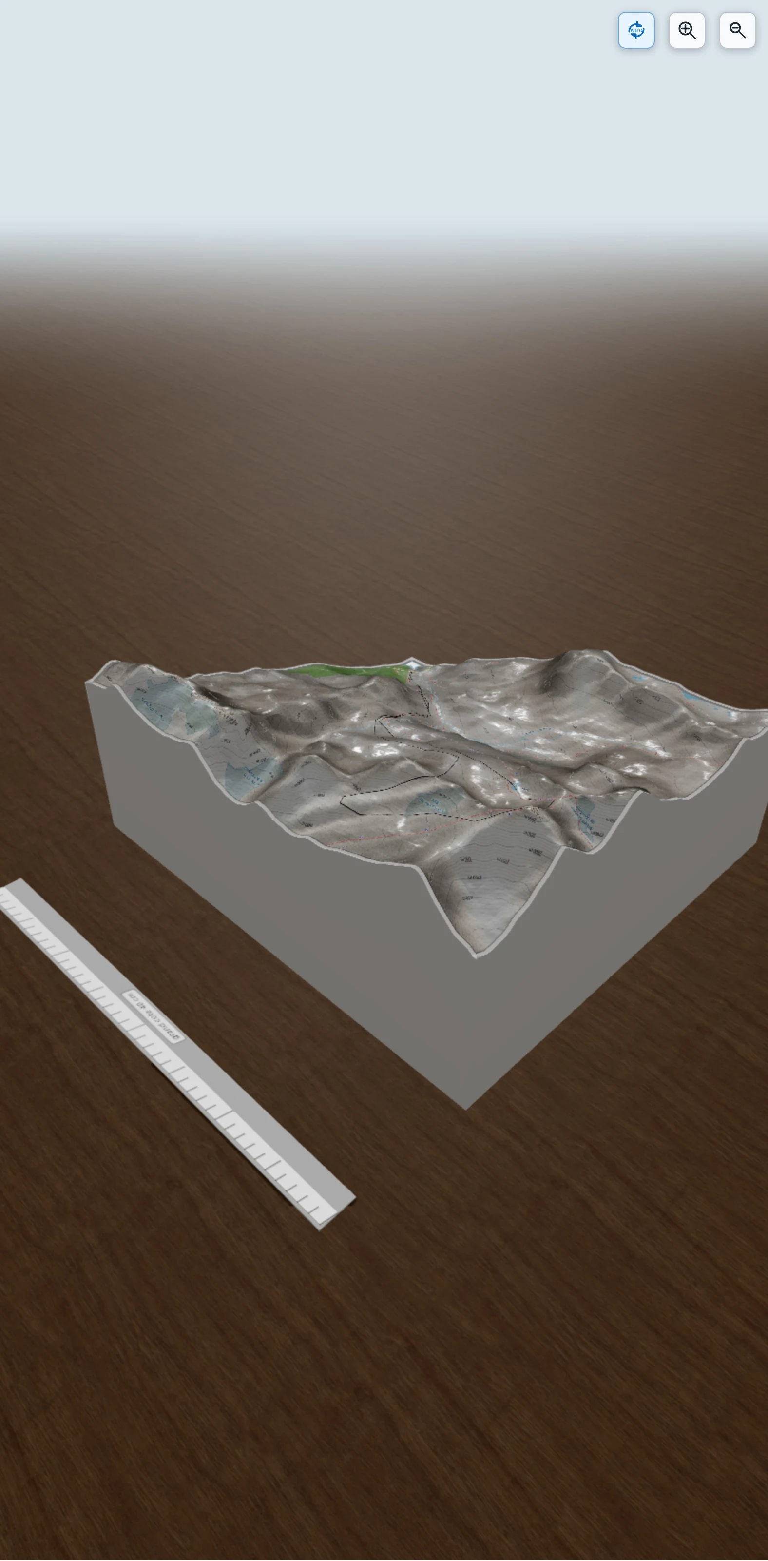 Carte en relief 3D de Le rocher Blanc depuis Rieu Claret, avec relief topographique