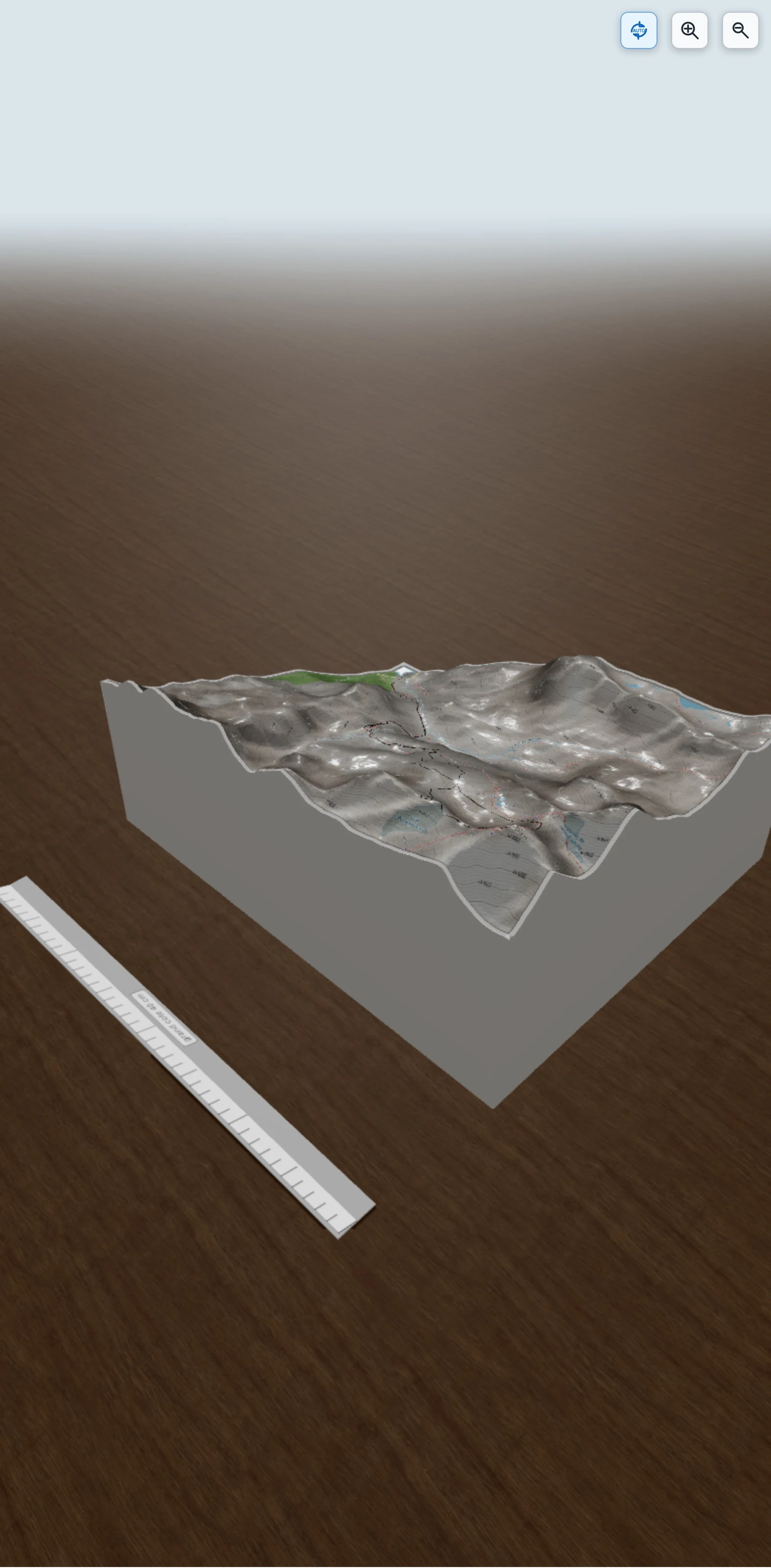 Carte en relief 3D de Le Rocher Blanc (Sept Laux), avec relief topographique
