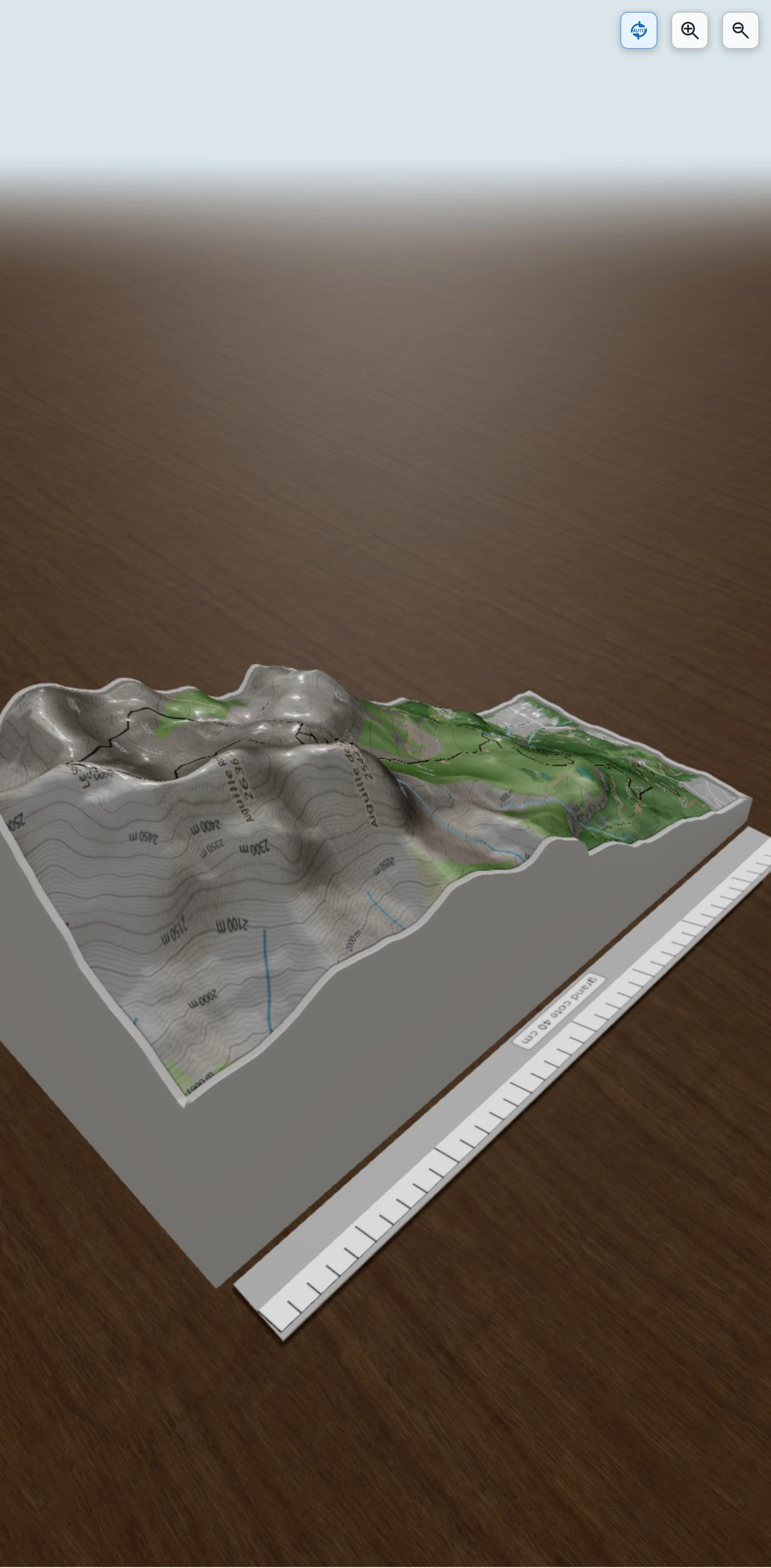 Carte en relief 3D de Le SAUTET, avec relief topographique