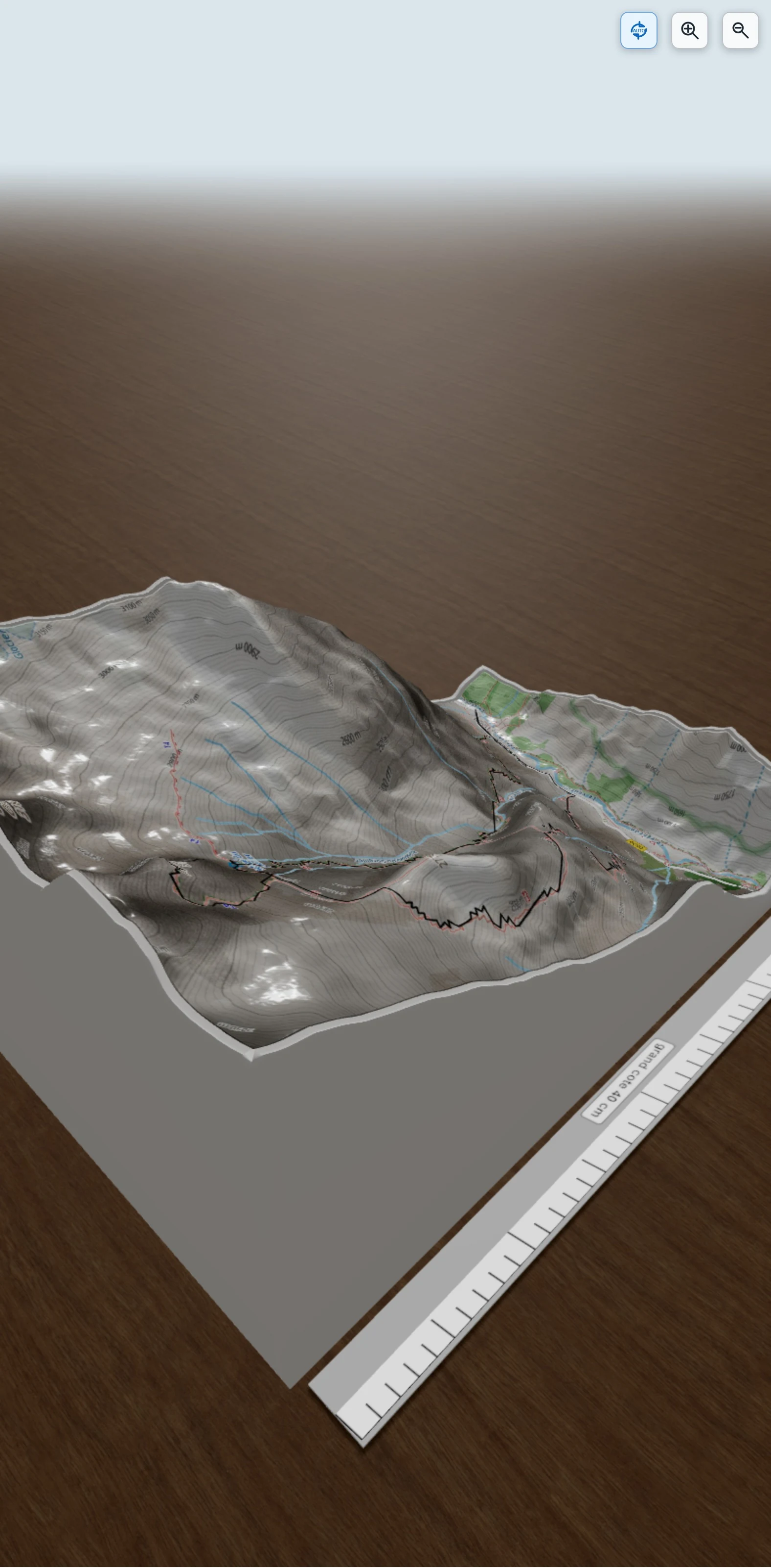Carte en relief 3D de Les clochetons de Gunneng, avec relief topographique