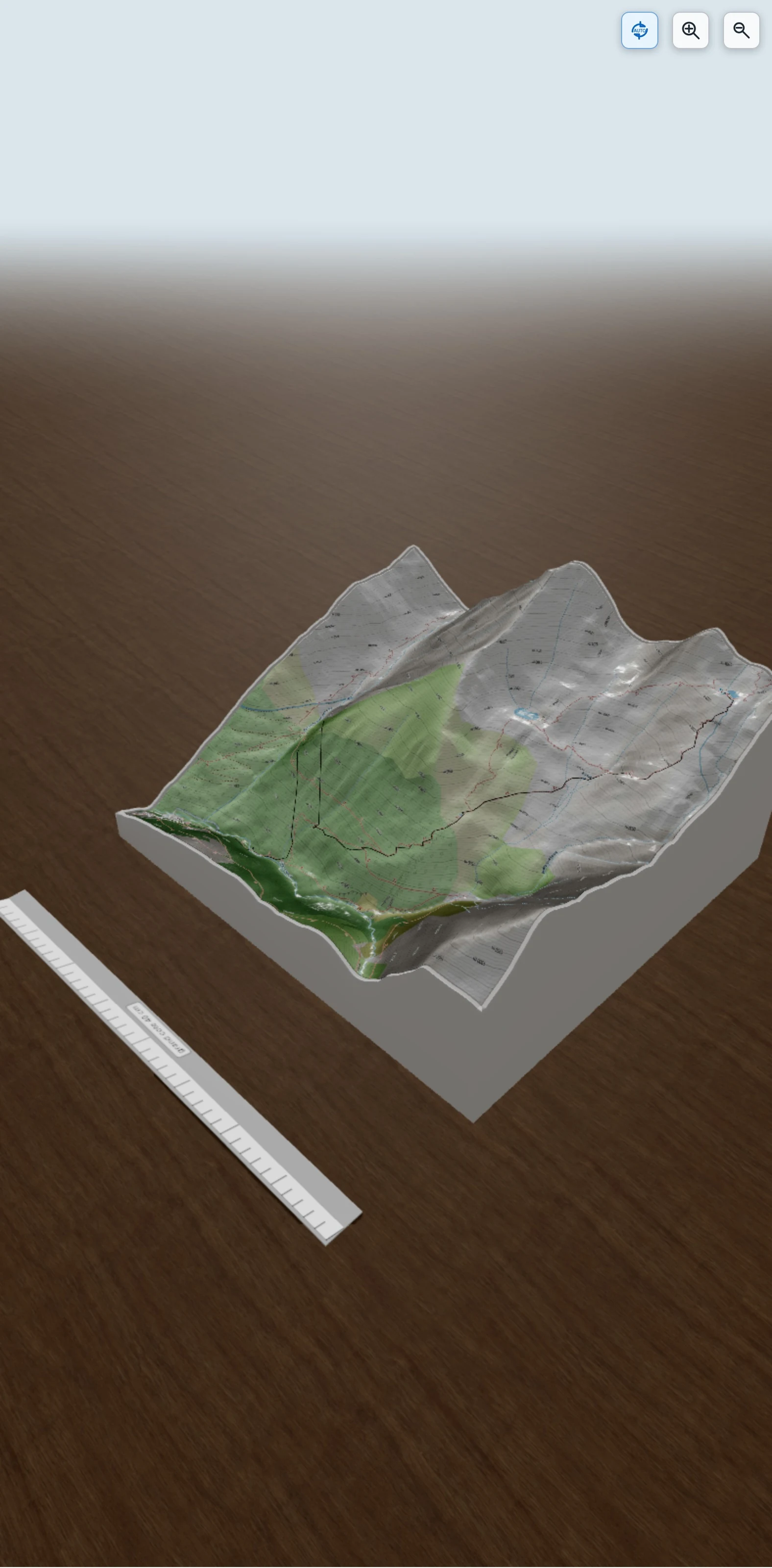 Carte en relief 3D de Les isards, avec relief topographique