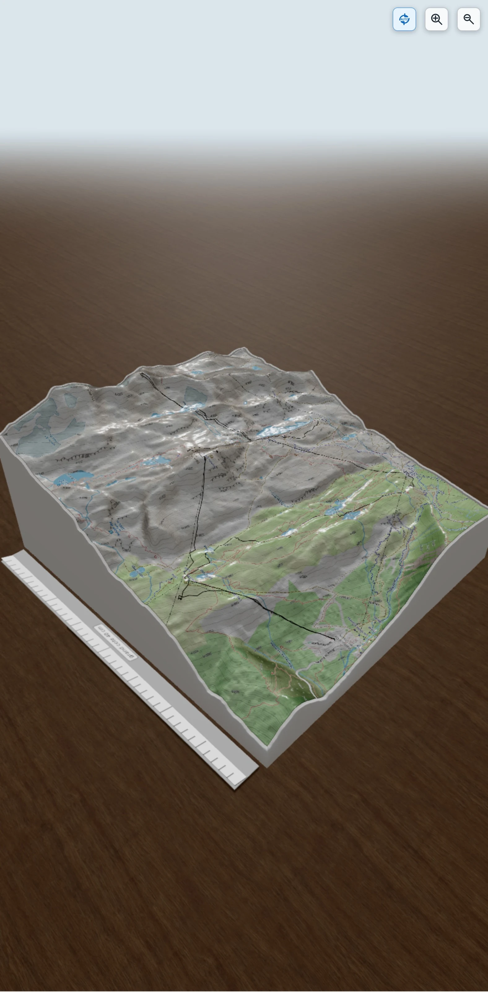 Carte en relief 3D de Les lacs des massifs des Petites et Grandes Rousses, avec relief topographique