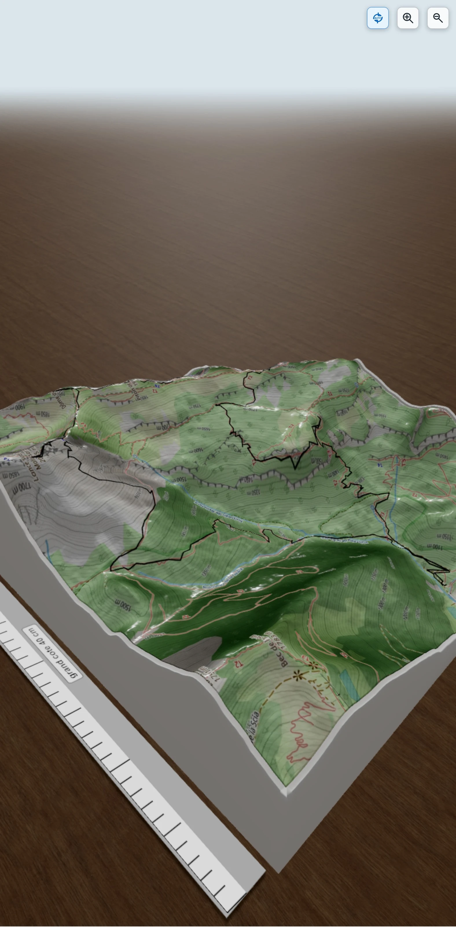 Carte en relief 3D de Malissard-Montbrun-Rocheplane-Chaos-Bellefond, avec relief topographique