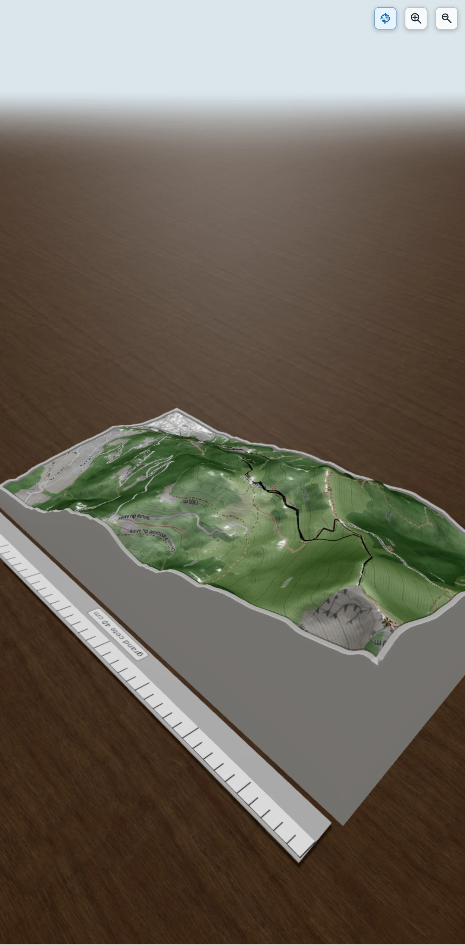 Carte en relief 3D de Mole depuis marignier, avec relief topographique