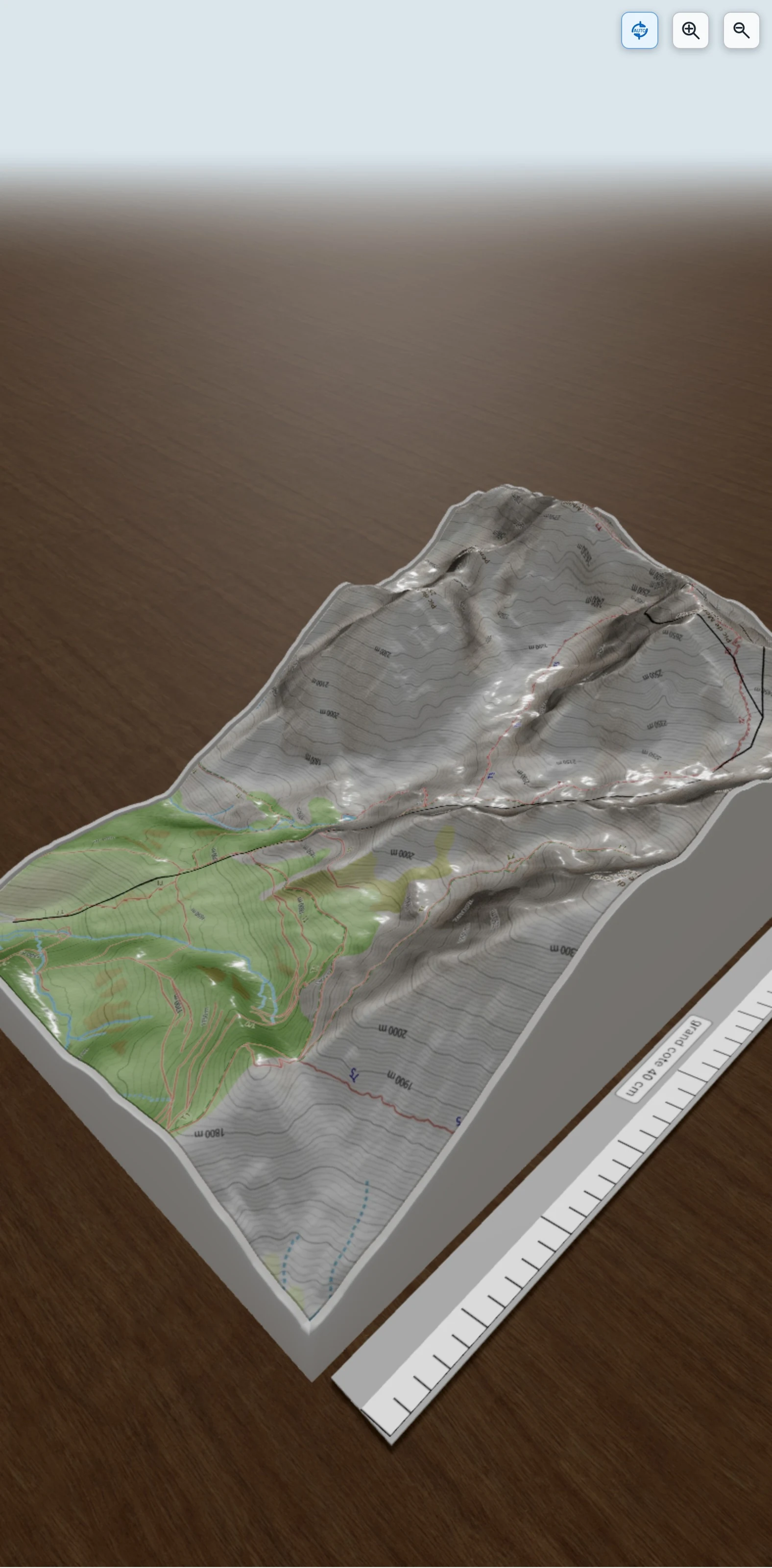Carte en relief 3D de MONFAUCON, avec relief topographique