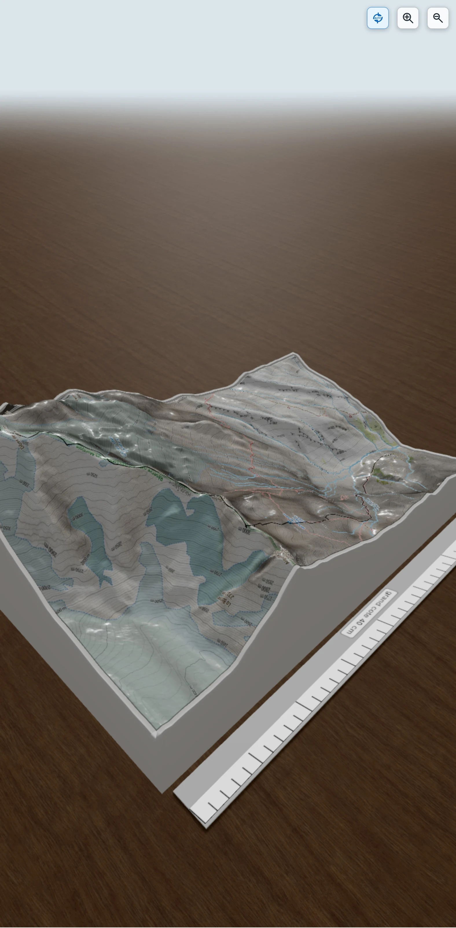 Carte en relief 3D de Mont Blanc - Gde Aiguille des Glaciers, avec relief topographique
