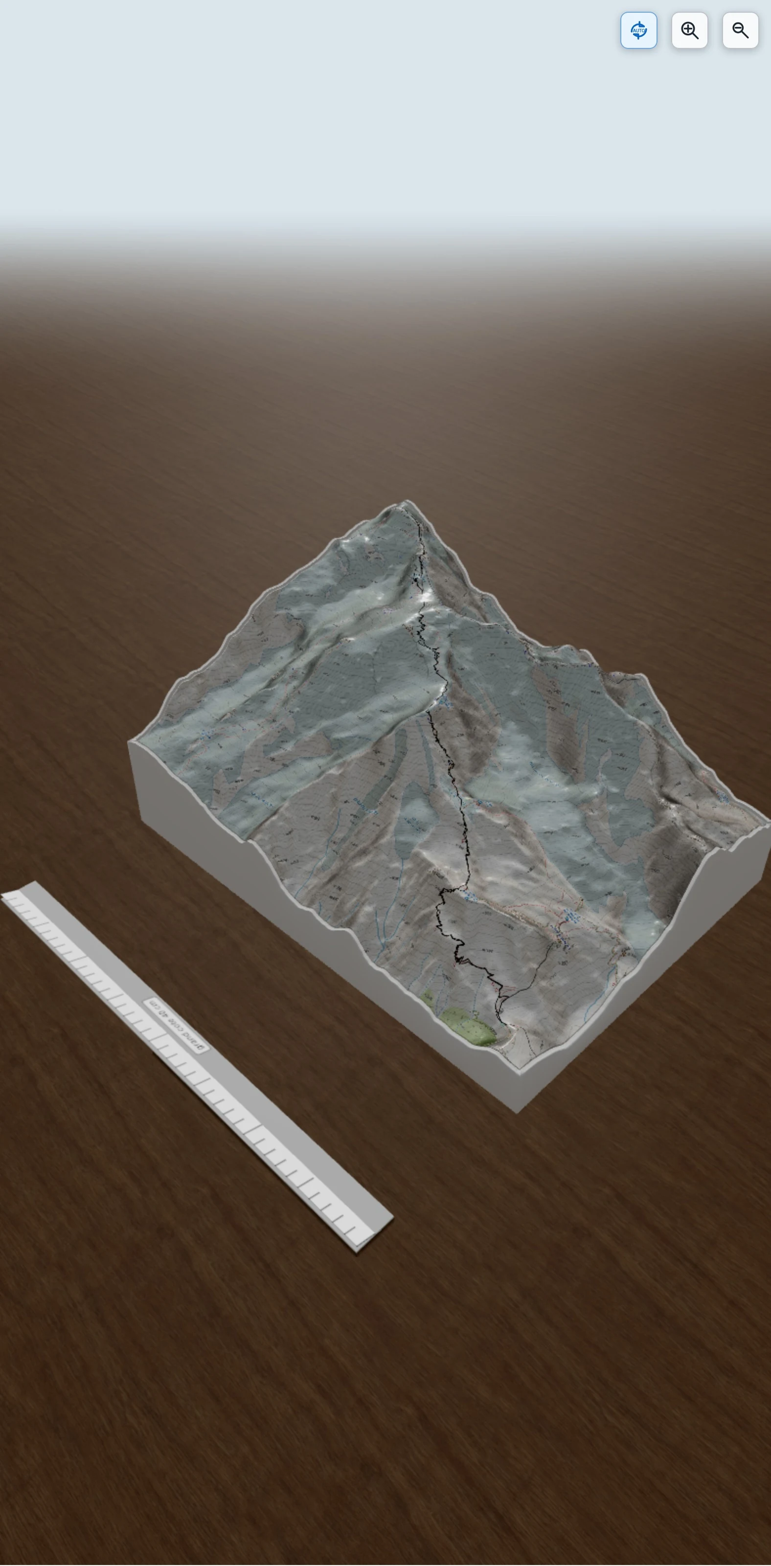 Carte en relief 3D de Mont Lachat - Refuge du Gouter - Mont-Blanc, avec relief topographique