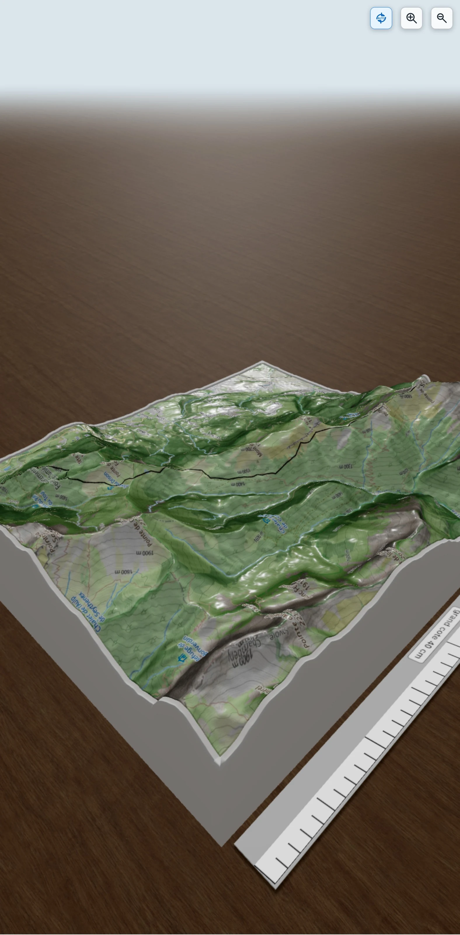 Carte en relief 3D de Mont Pecloz depuis Tamié, avec relief topographique