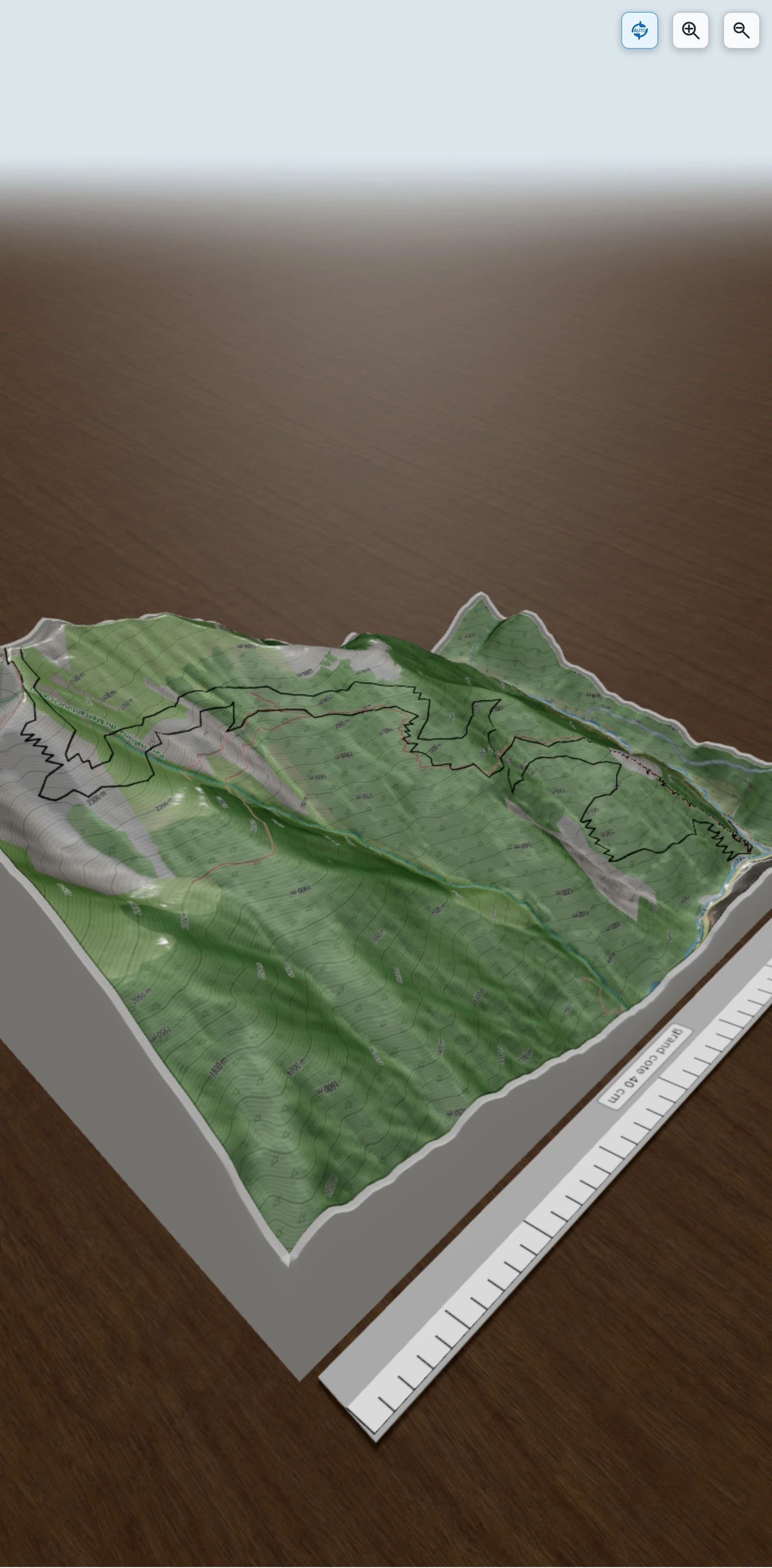 Carte en relief 3D de Mont Saint-Sauveur d\'Isola, avec relief topographique