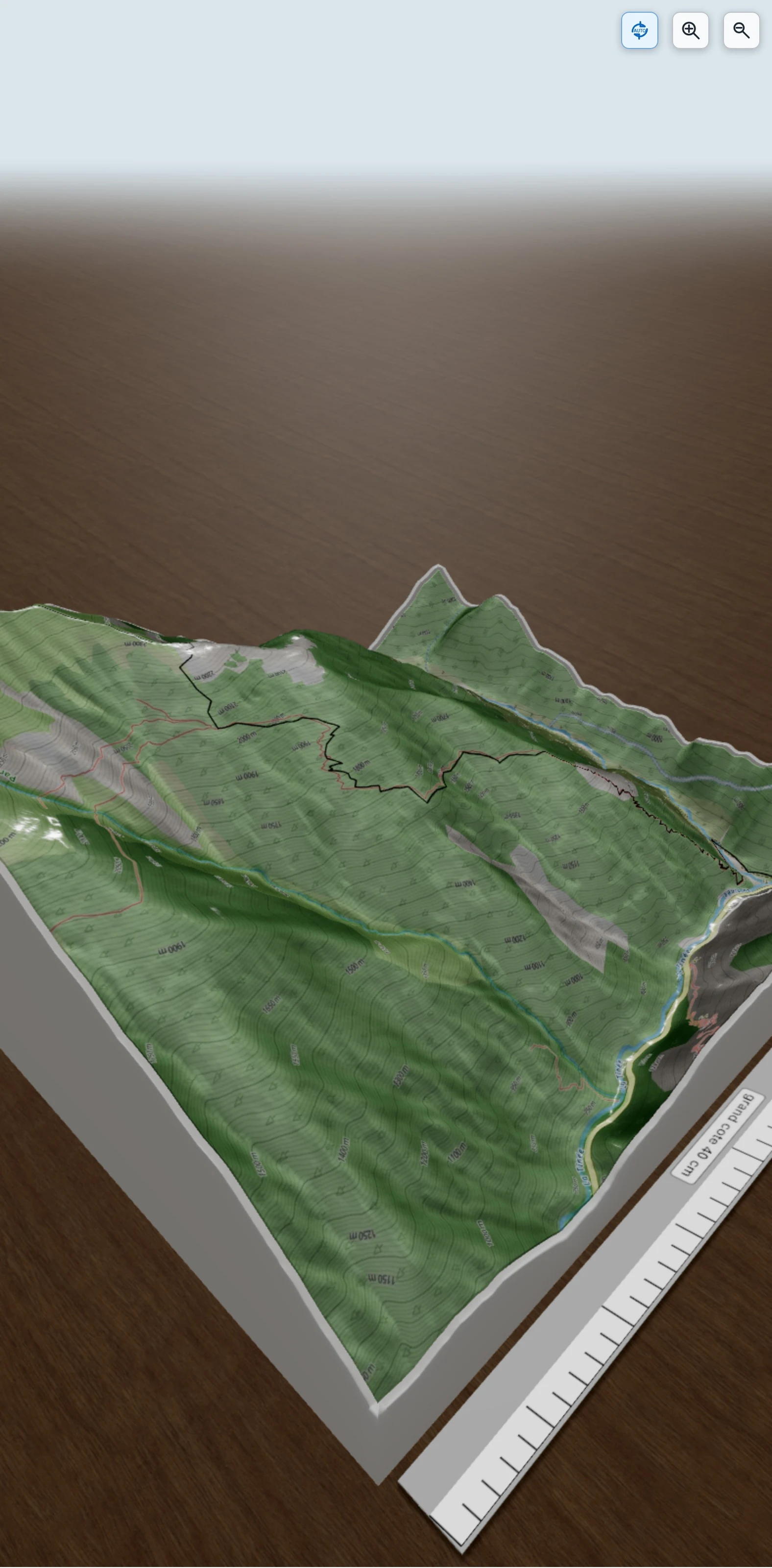 Carte en relief 3D de Mont Saint Sauveur par Ugruène, avec relief topographique