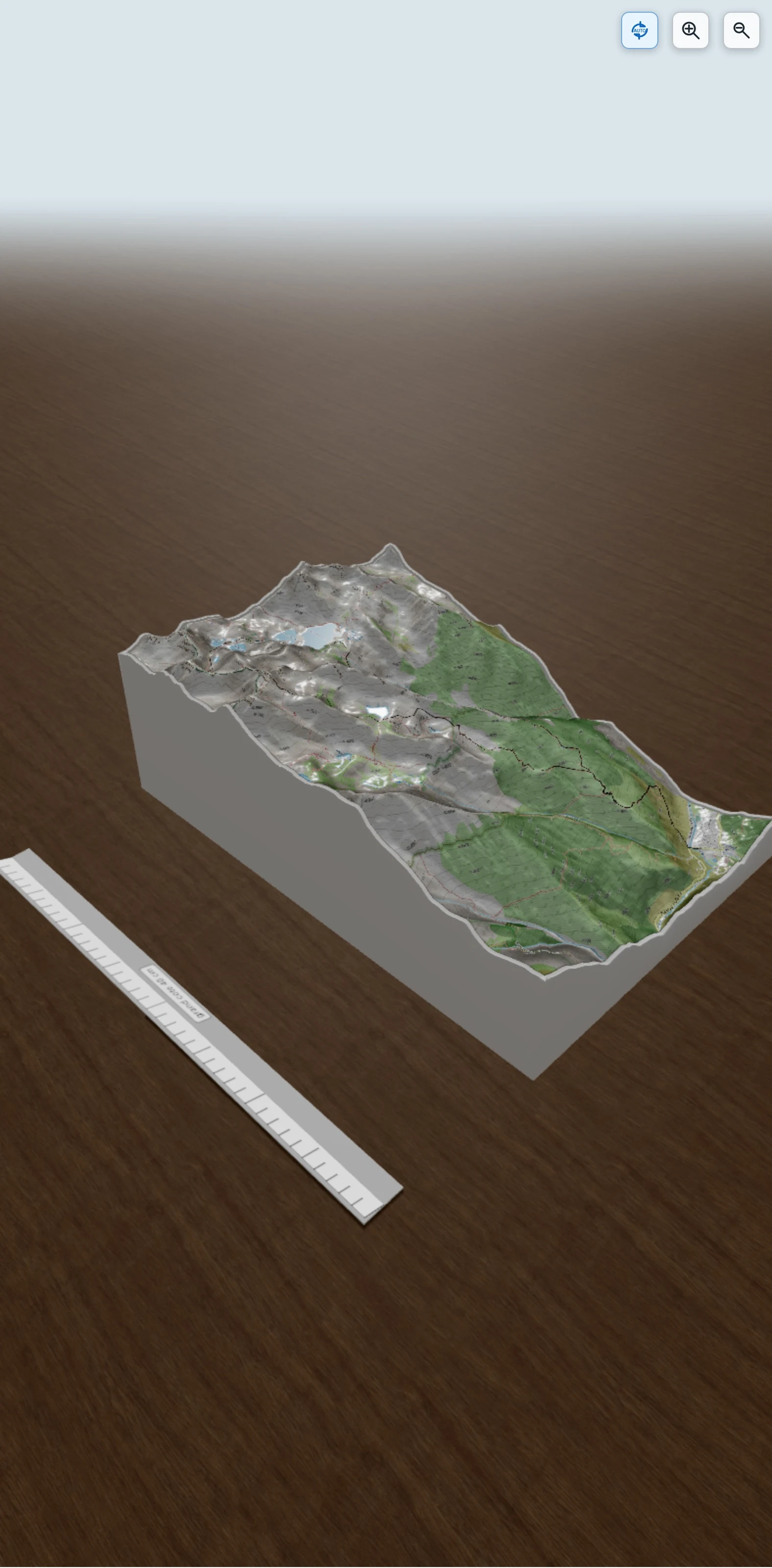 Carte en relief 3D de Mont Ténibre, avec relief topographique