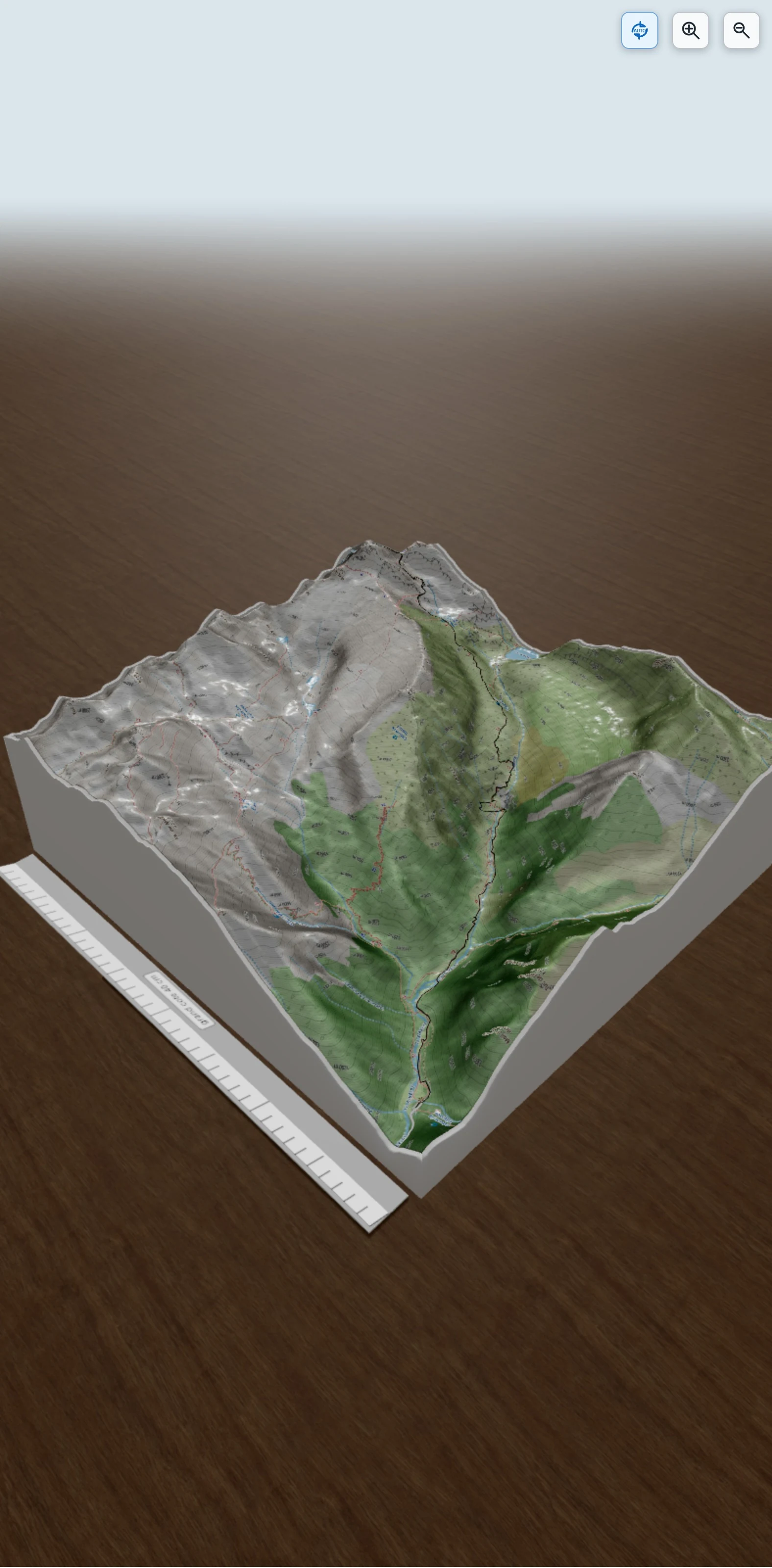 Carte en relief 3D de MONT VALIER, avec relief topographique