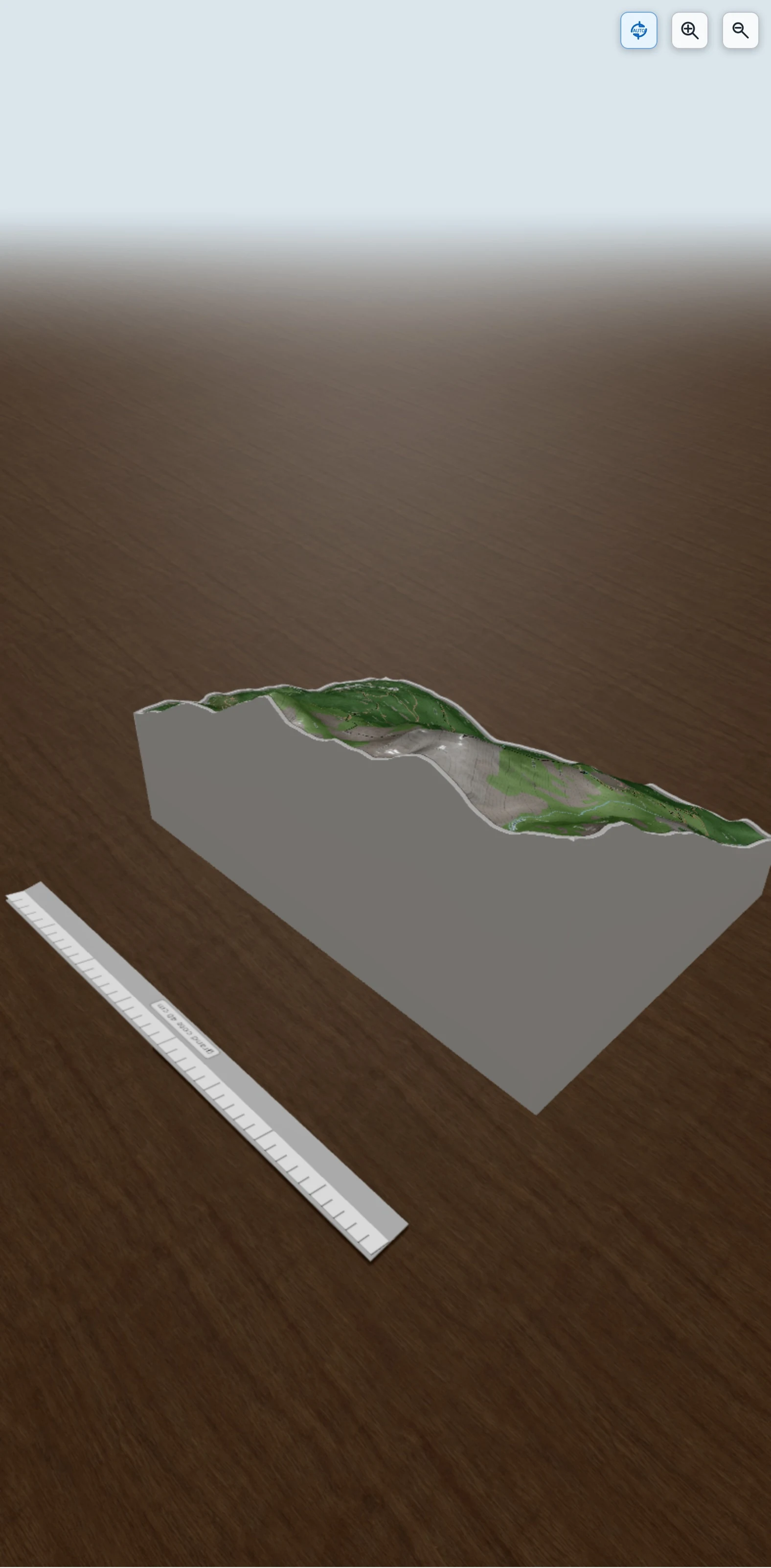 Carte en relief 3D de montagne des pisses, avec relief topographique