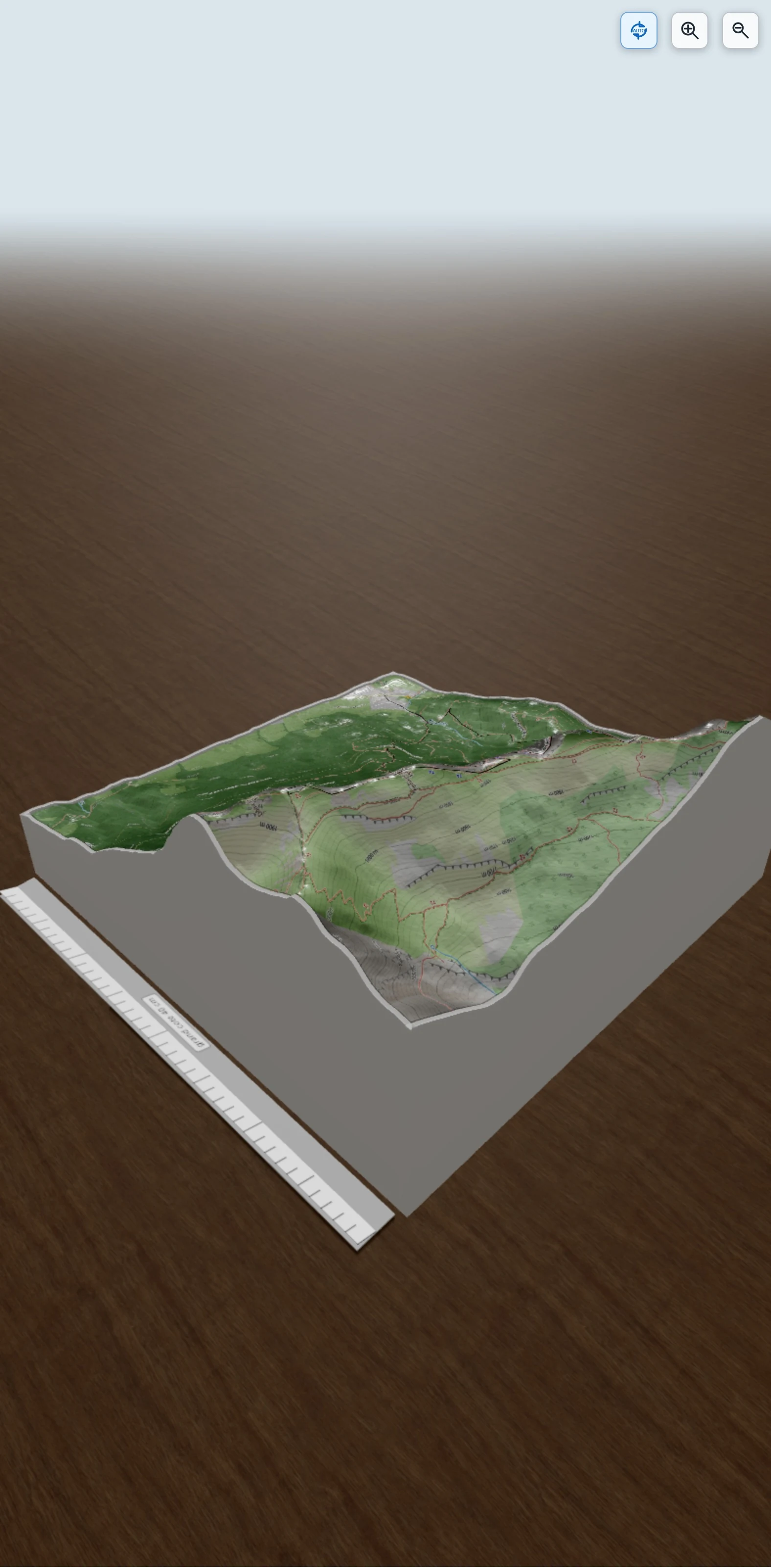 Carte en relief 3D de Montbrun - Bellefont - Rocheplane, avec relief topographique