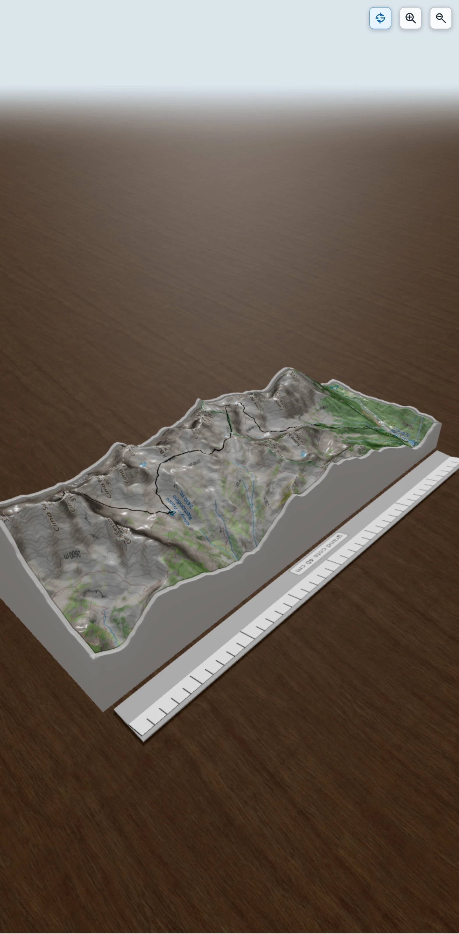 Carte en relief 3D de Monte ARGENTERA par LE BOREON, avec relief topographique