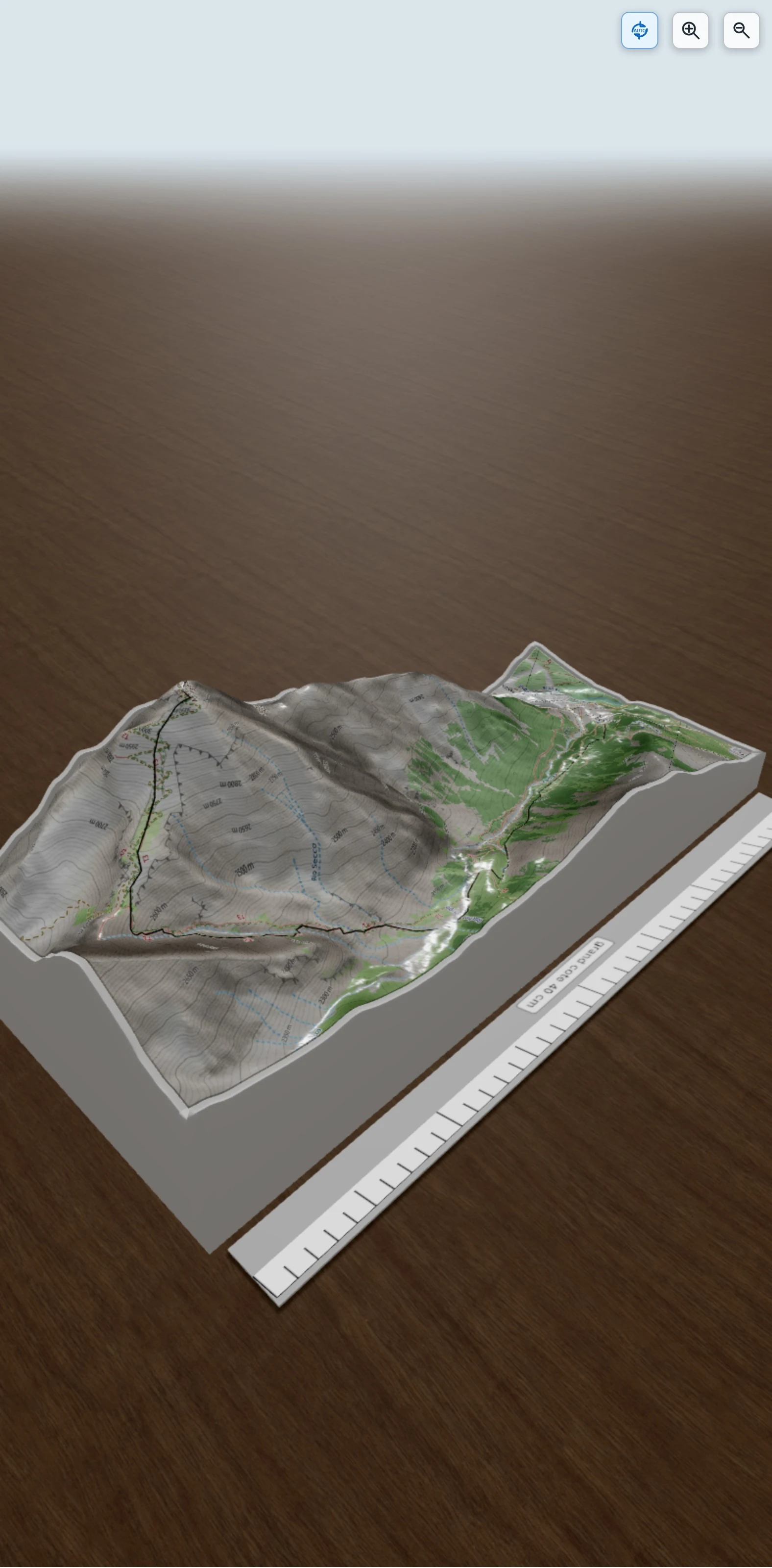 Carte en relief 3D de Montée fort du Chaberton, avec relief topographique