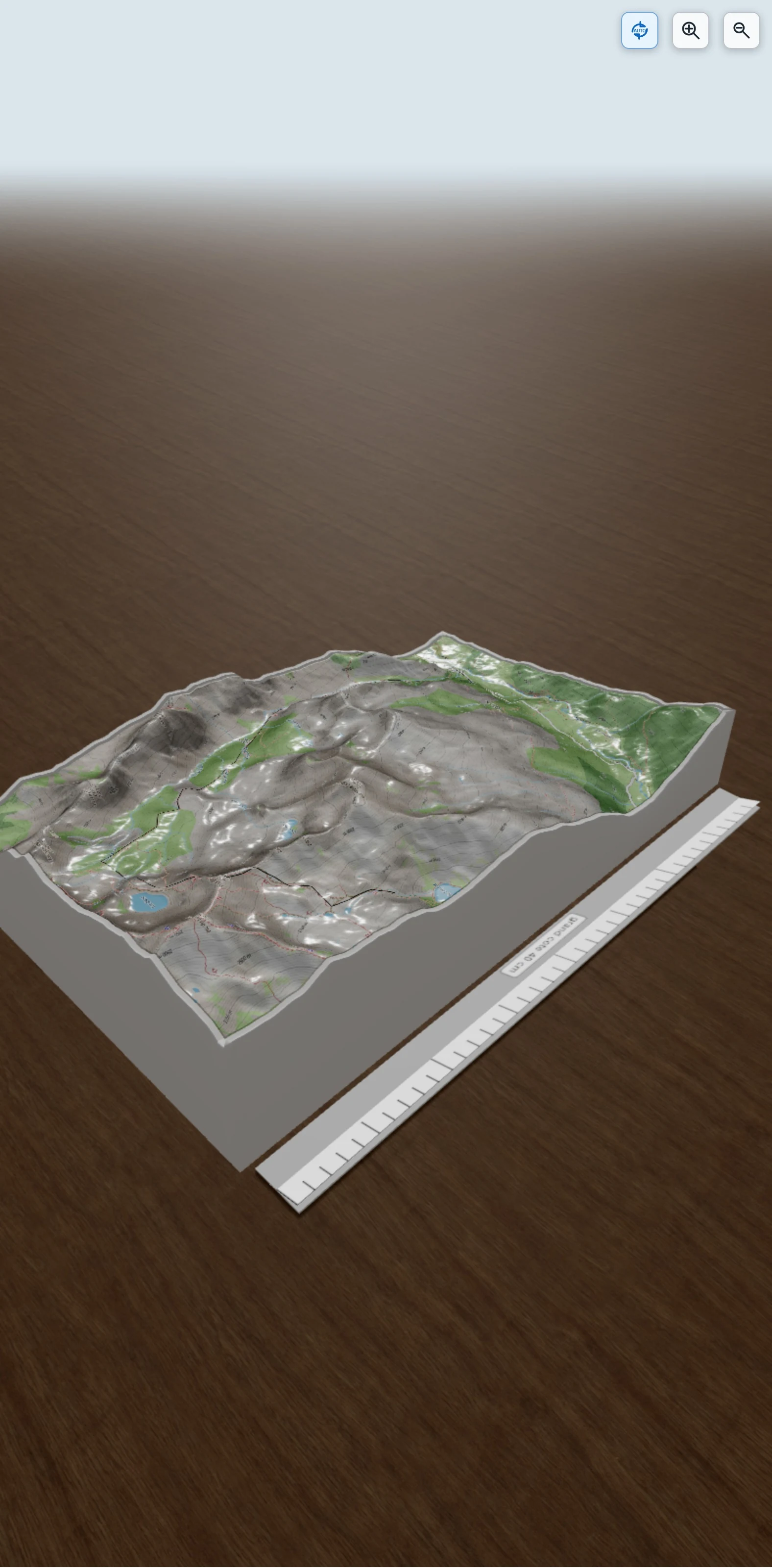 Carte en relief 3D de Névache(05), Lac blanc, Lac serpent, avec relief topographique