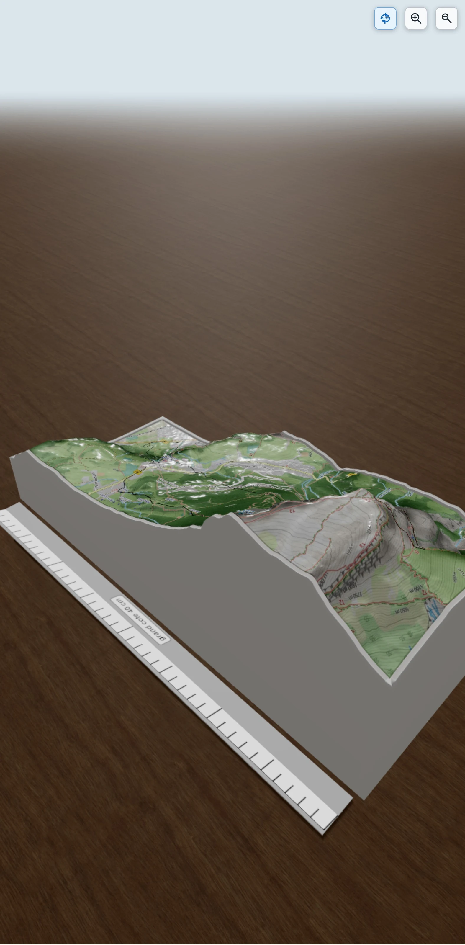 Carte en relief 3D de [nouvelles], avec relief topographique
