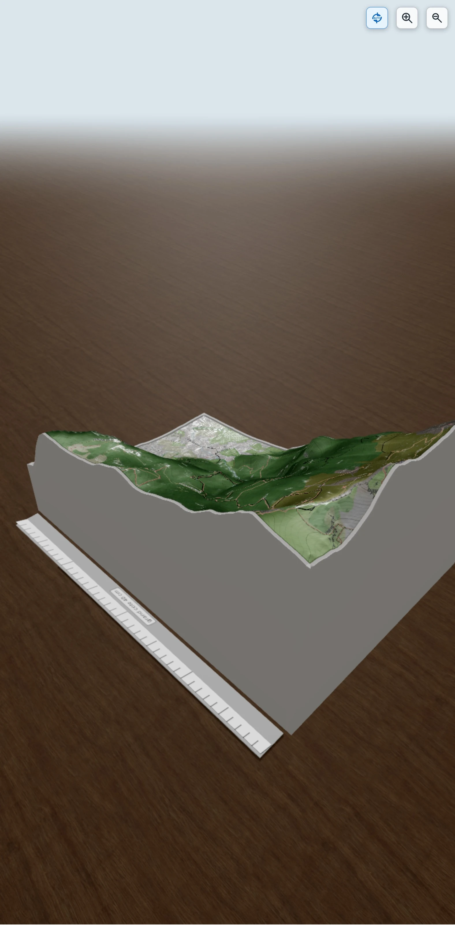 Carte en relief 3D de pas de laire, avec relief topographique
