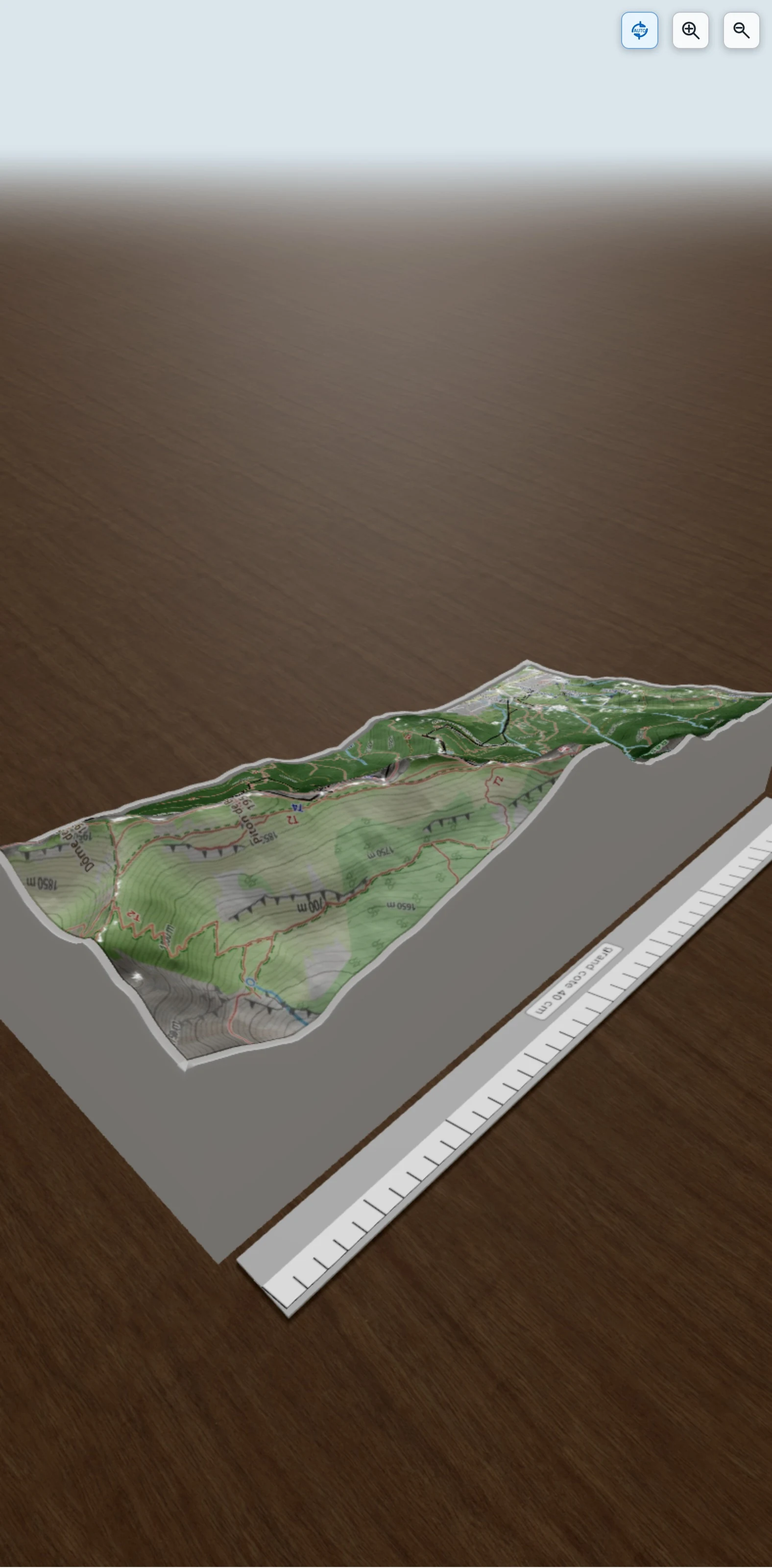 Carte en relief 3D de Pas de rocheplane - Sangle - Pas de Monbrun, avec relief topographique