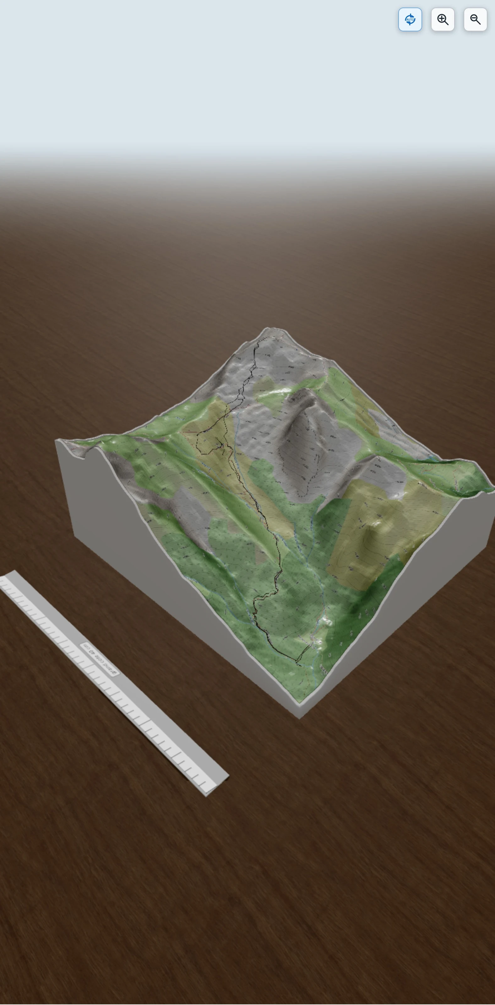 Carte en relief 3D de Permayou, avec relief topographique