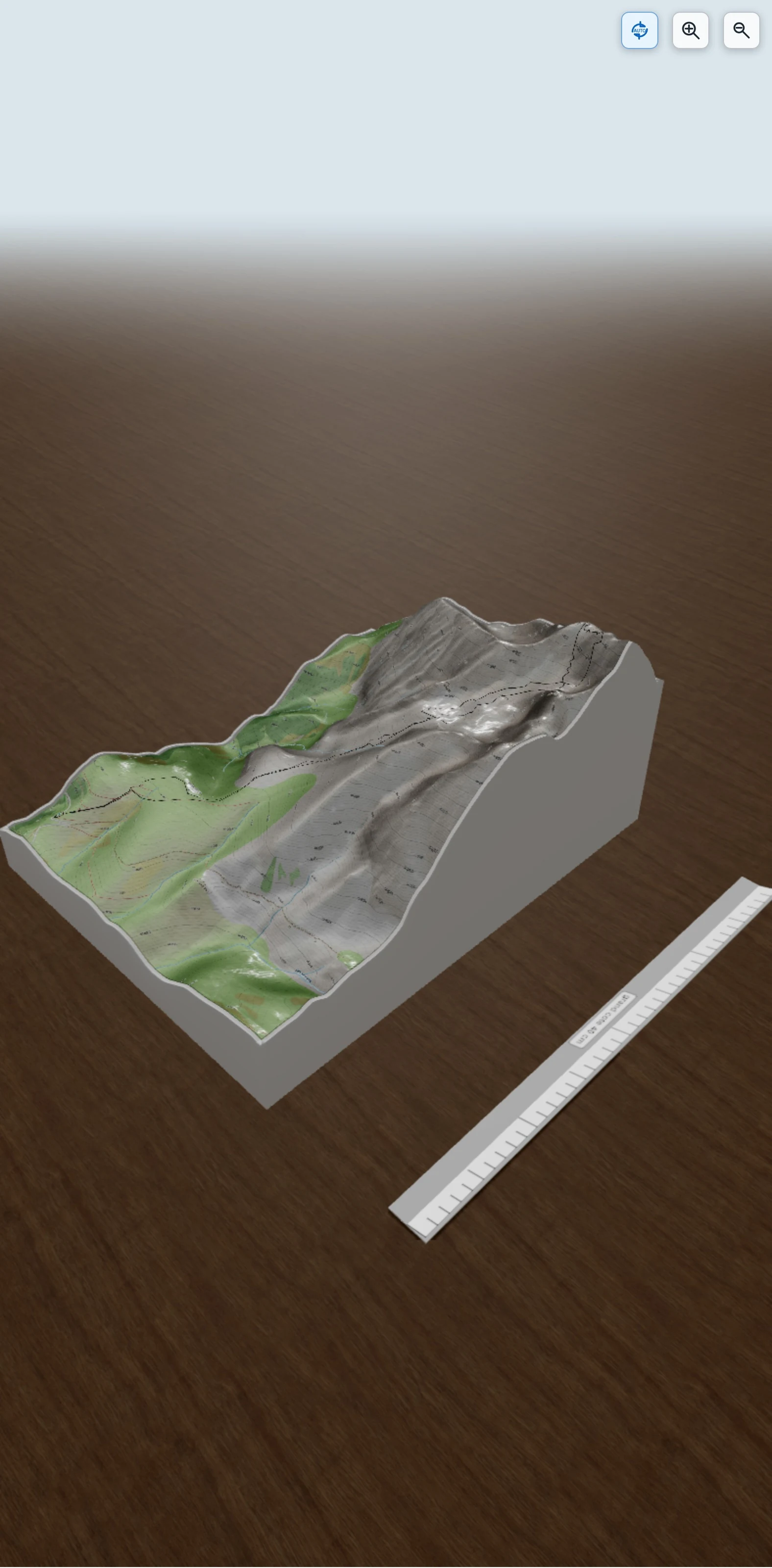 Carte en relief 3D de Petit ARBIZON 2737 m par le couloir Nord, avec relief topographique