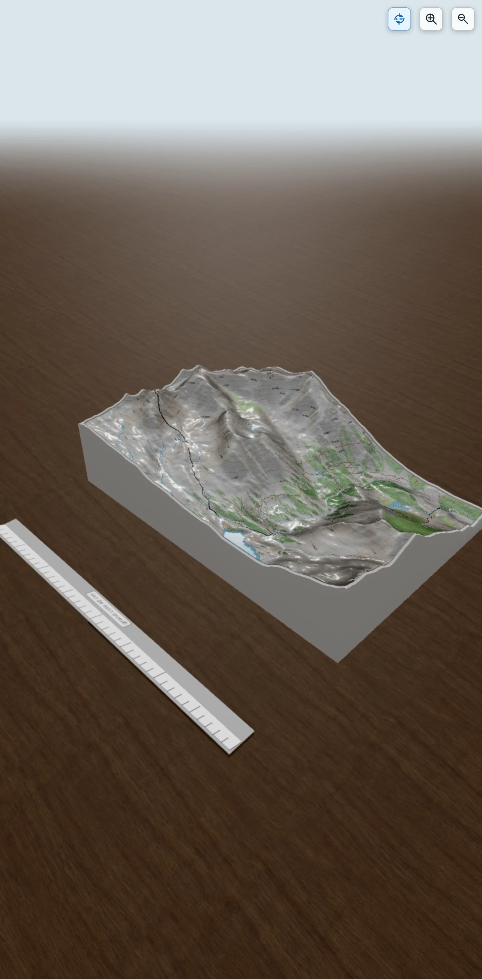 Carte en relief 3D de Pic Carlit par étang de Lanoux, avec relief topographique