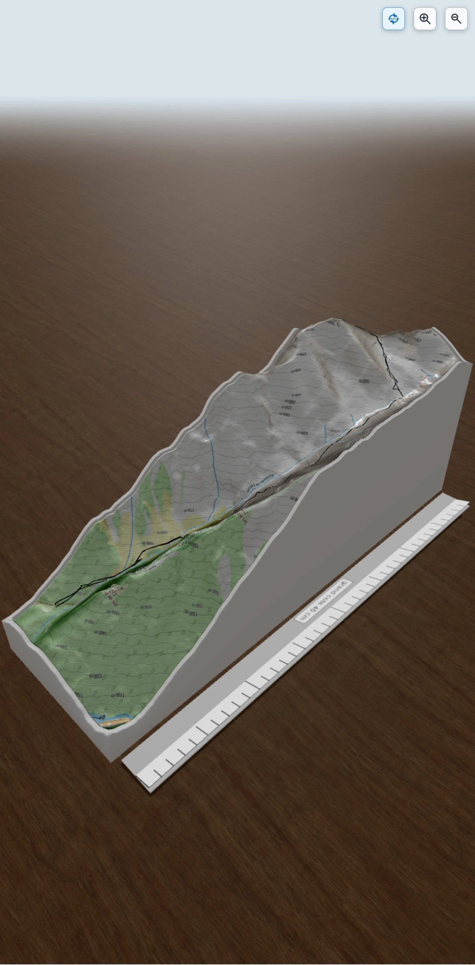 Carte en relief 3D de Pic d'Aret, avec relief topographique