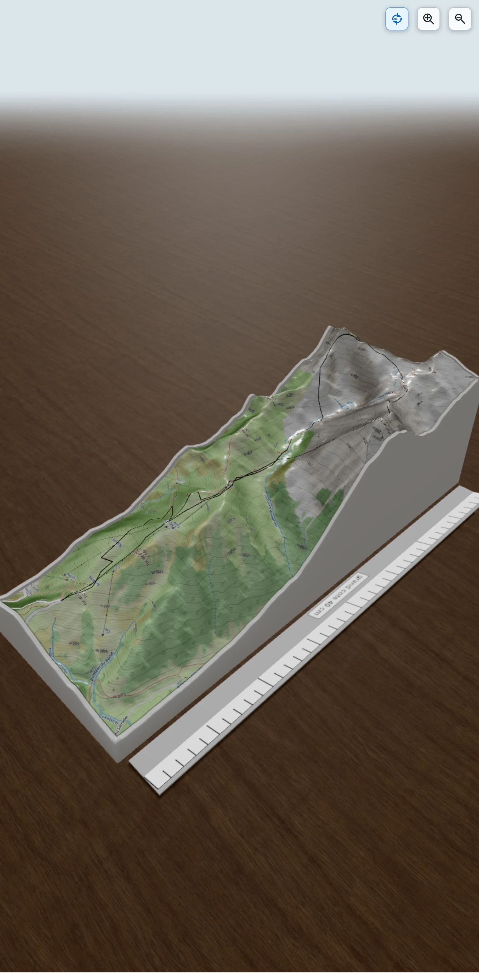 Carte en relief 3D de Pic d'Estos (2803m), avec relief topographique