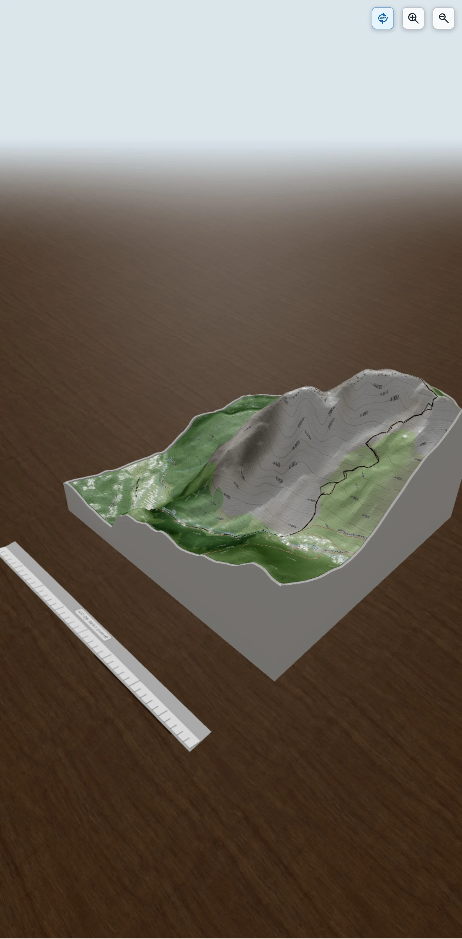 Carte en relief 3D de Pic de Billare 13/06/21, avec relief topographique