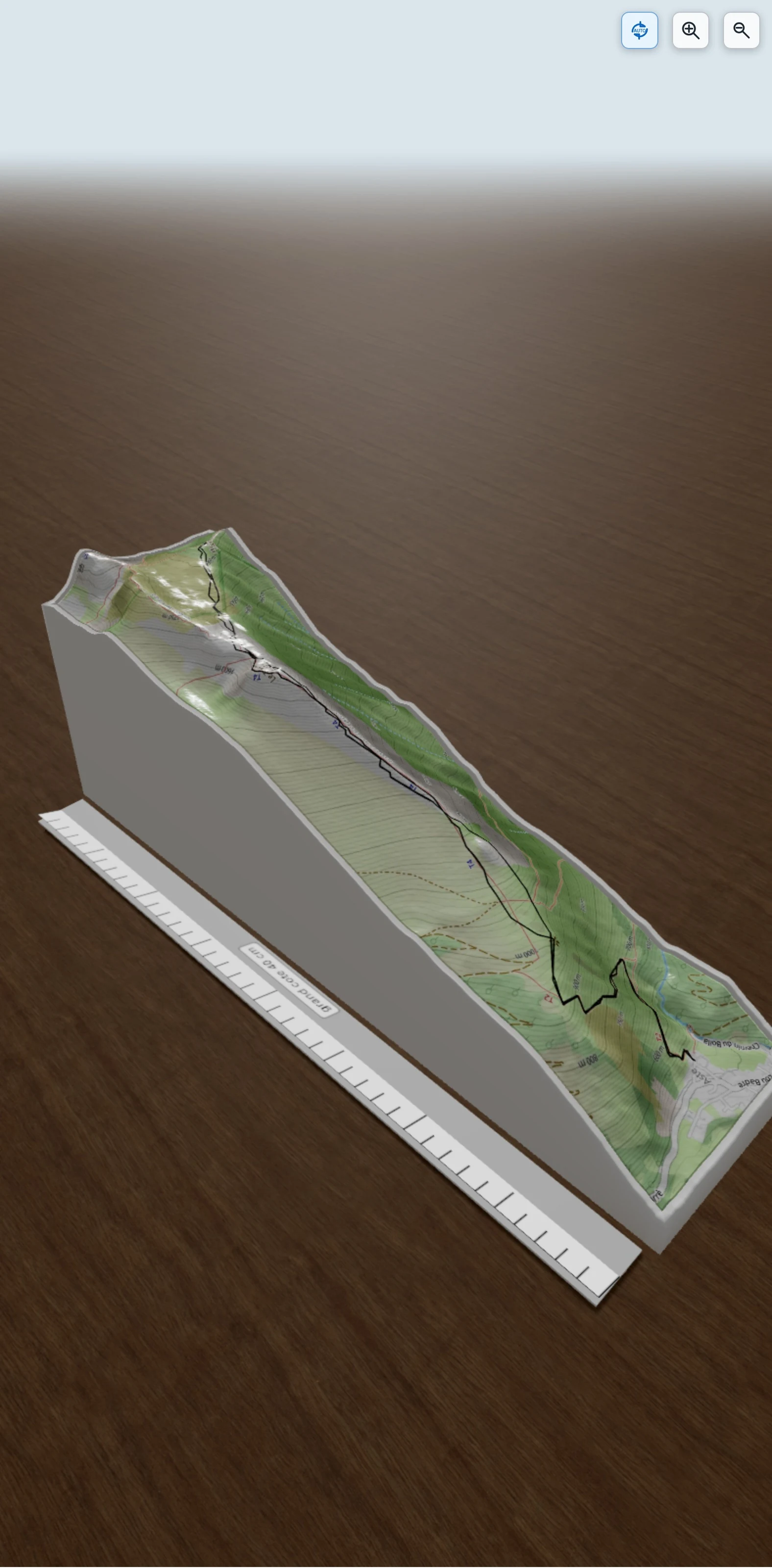 Carte en relief 3D de Pic de Coos et le Tousseau, avec relief topographique