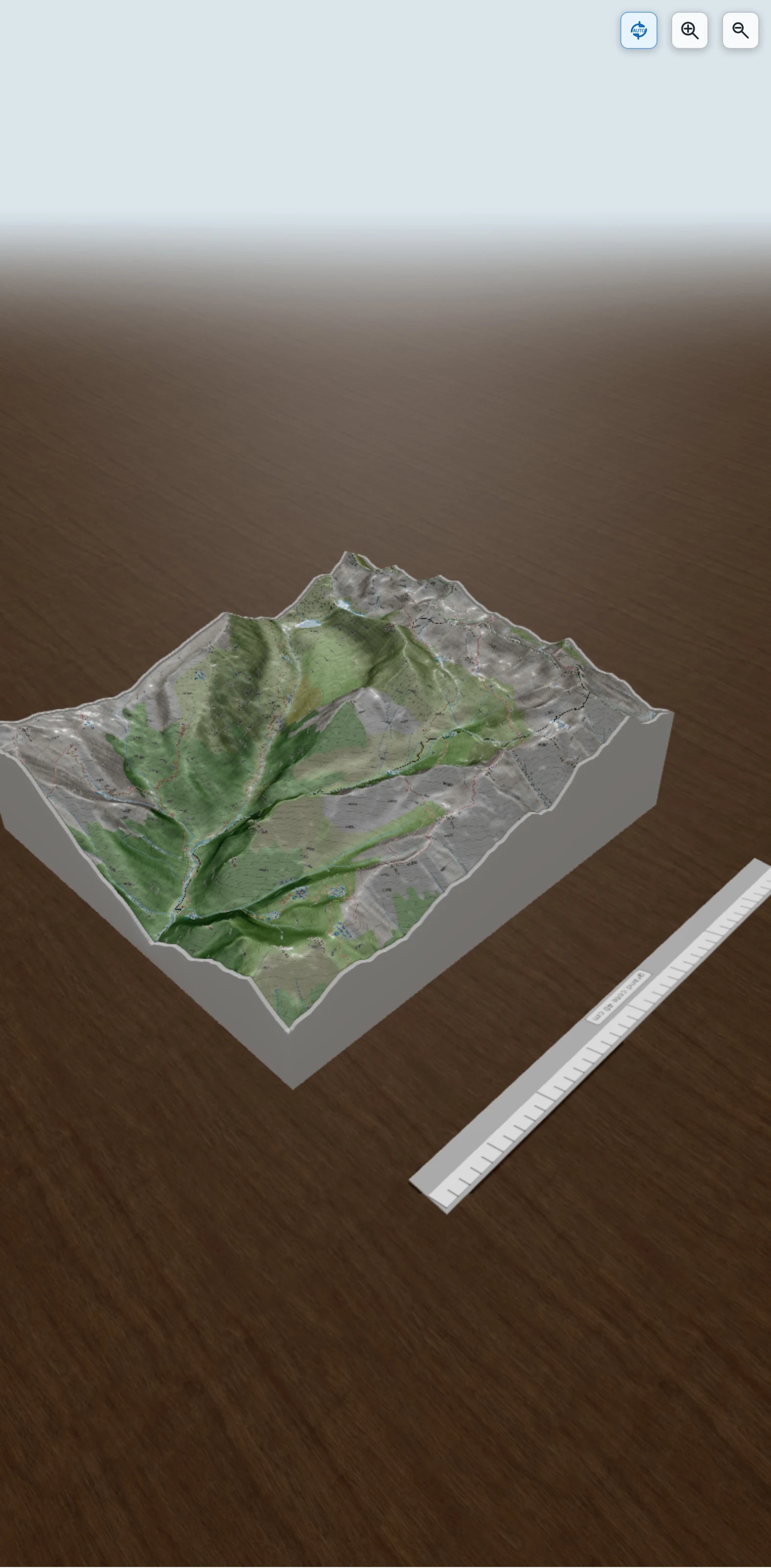 Carte en relief 3D de pic de cornave et barlonguère en boucle 1, avec relief topographique