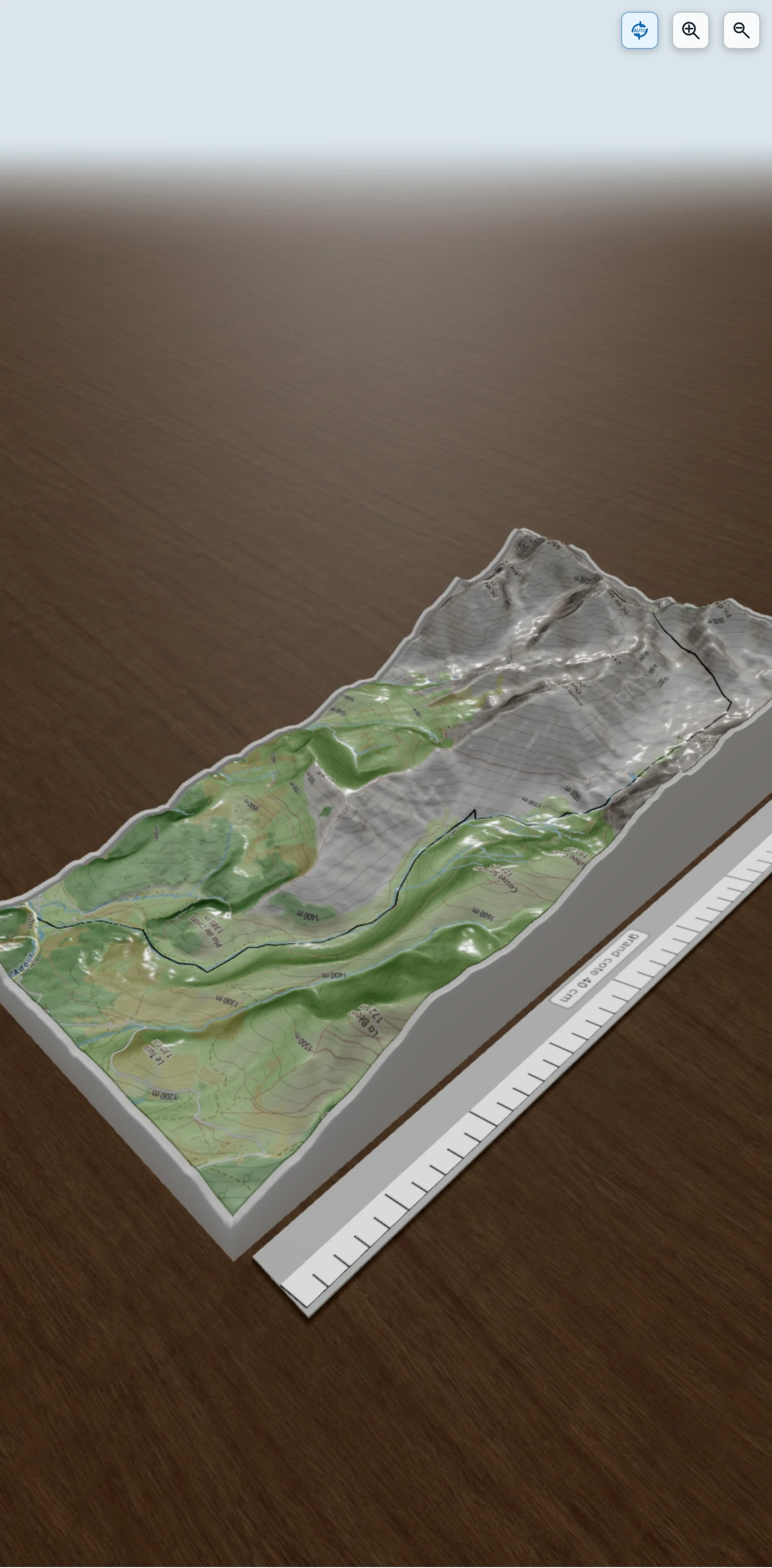 Carte en relief 3D de Pic de Maufaucon, avec relief topographique