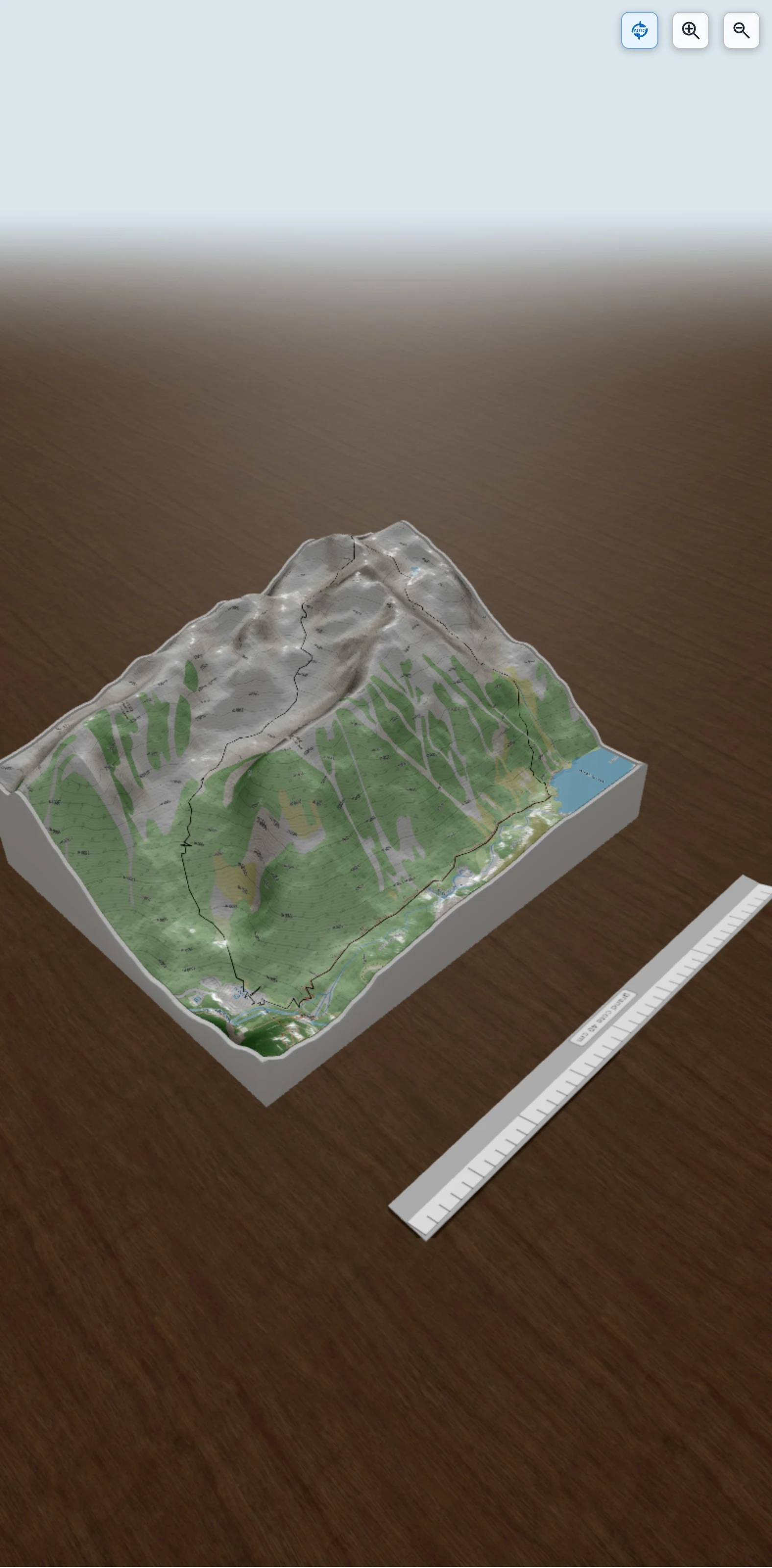 Carte en relief 3D de Pic de Mayouret, avec relief topographique