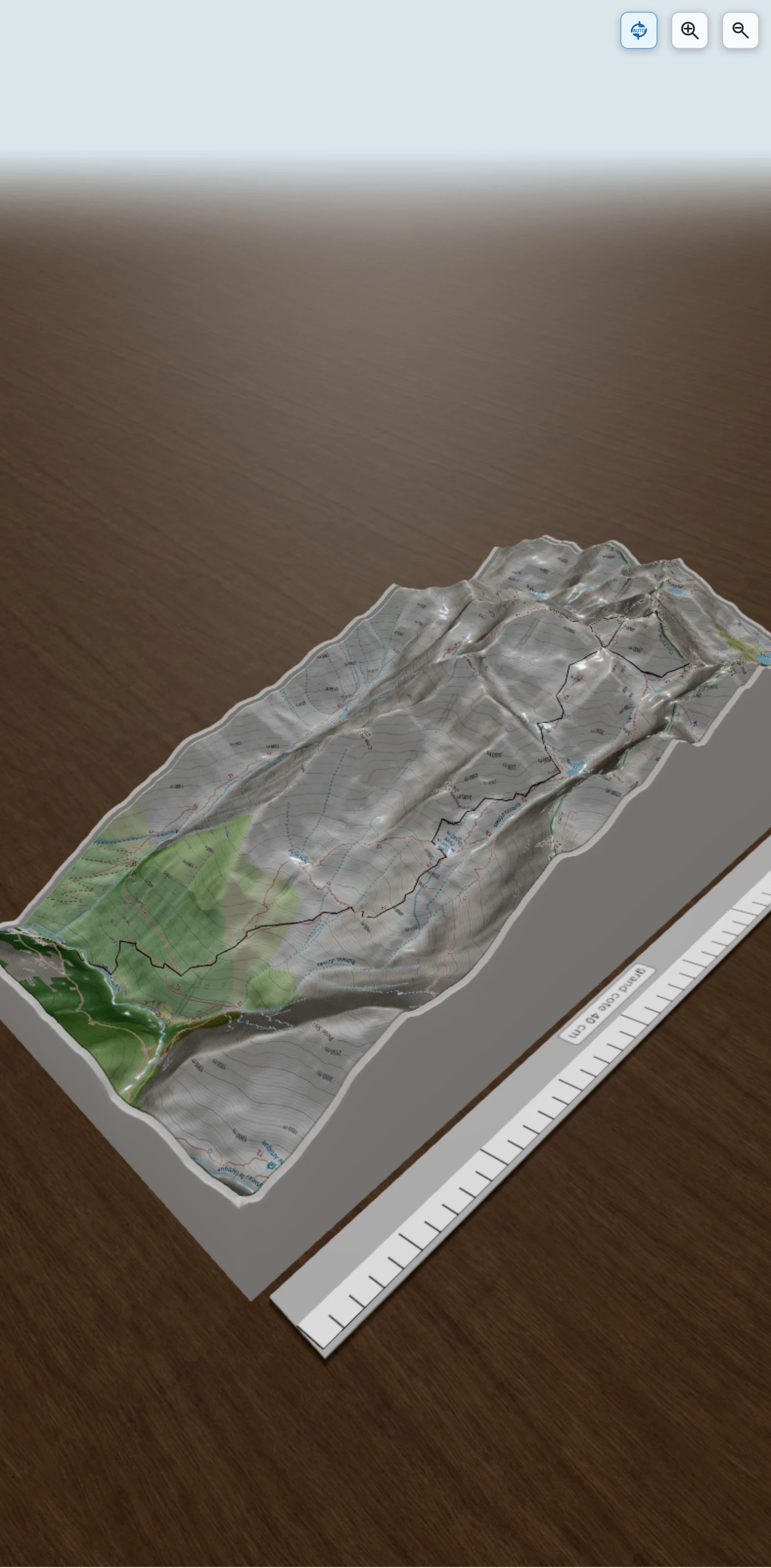 Carte en relief 3D de Pic de Montcalm et Pique d\'Estats, avec relief topographique