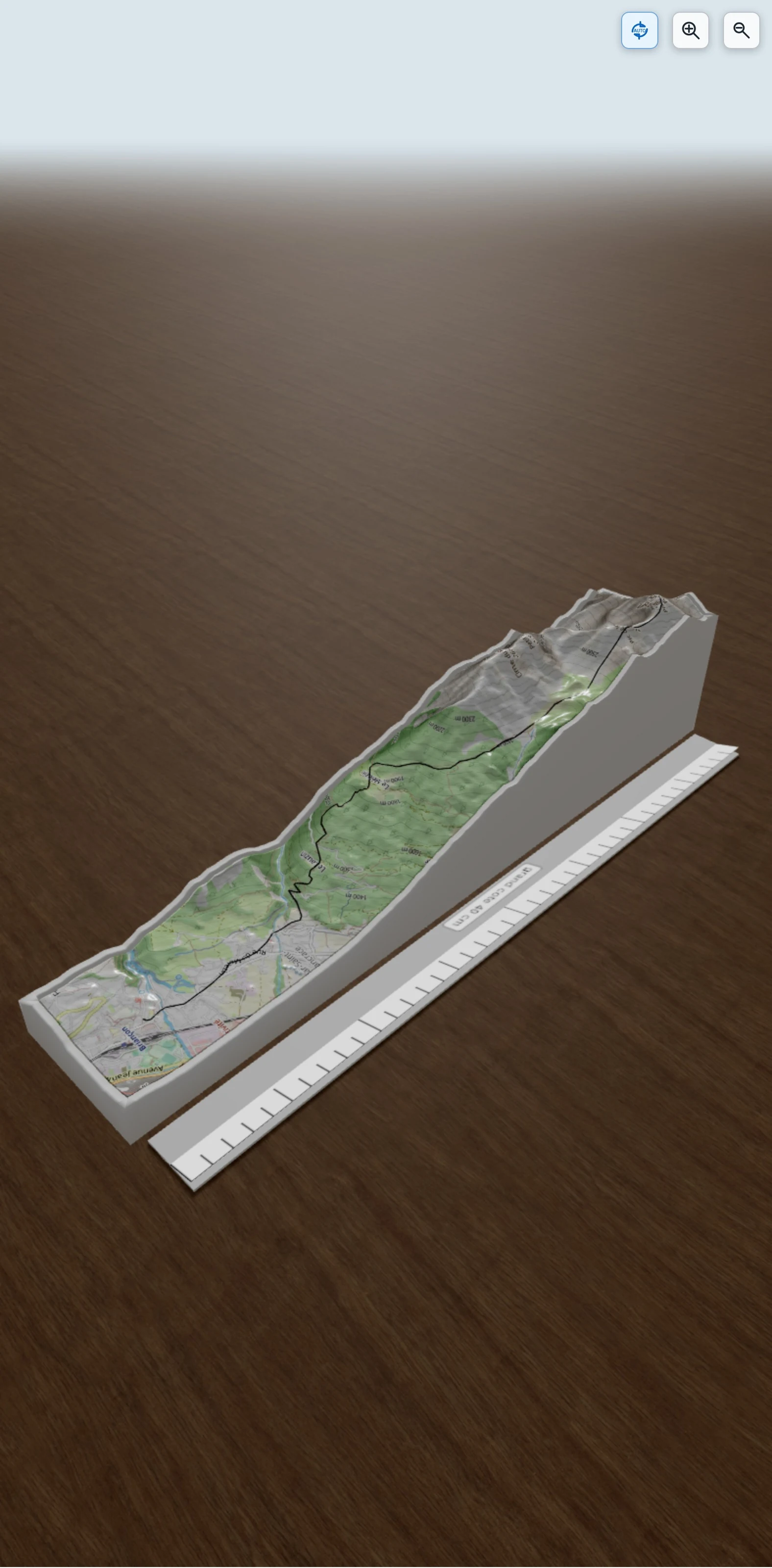 Carte en relief 3D de Pic de Peyre Eyraute, avec relief topographique