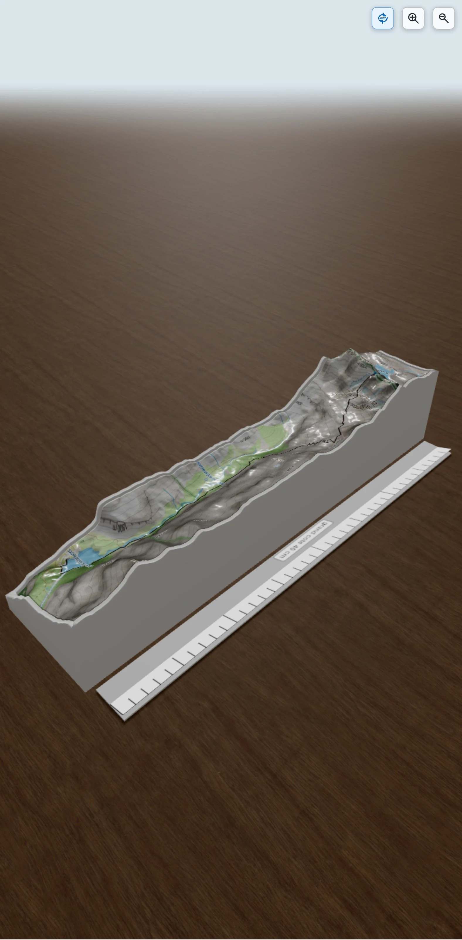 Carte en relief 3D de Pic de Pineta, avec relief topographique