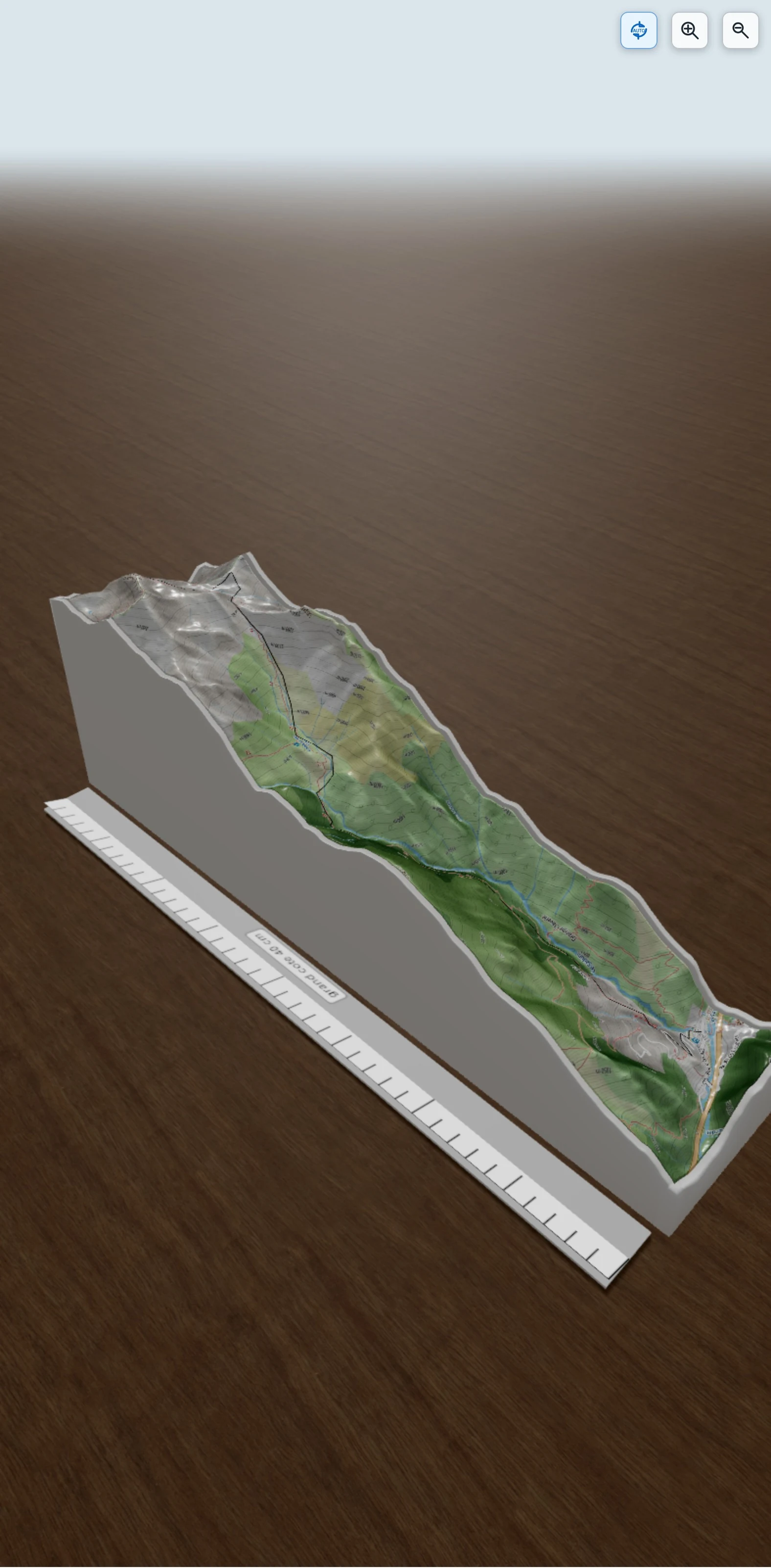 Carte en relief 3D de Pic de Sesques, avec relief topographique