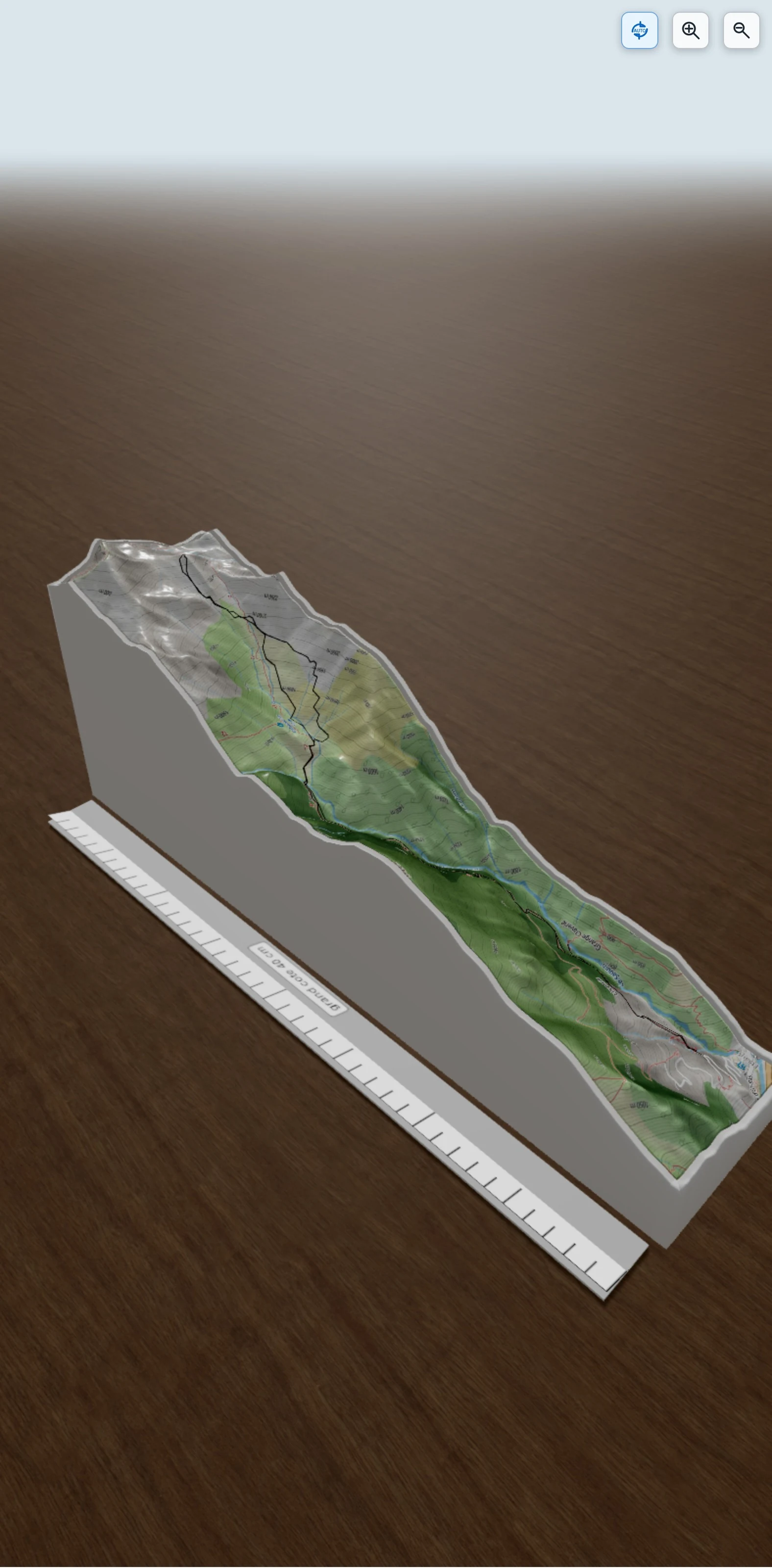 Carte en relief 3D de Pic del col de Sesques, avec relief topographique