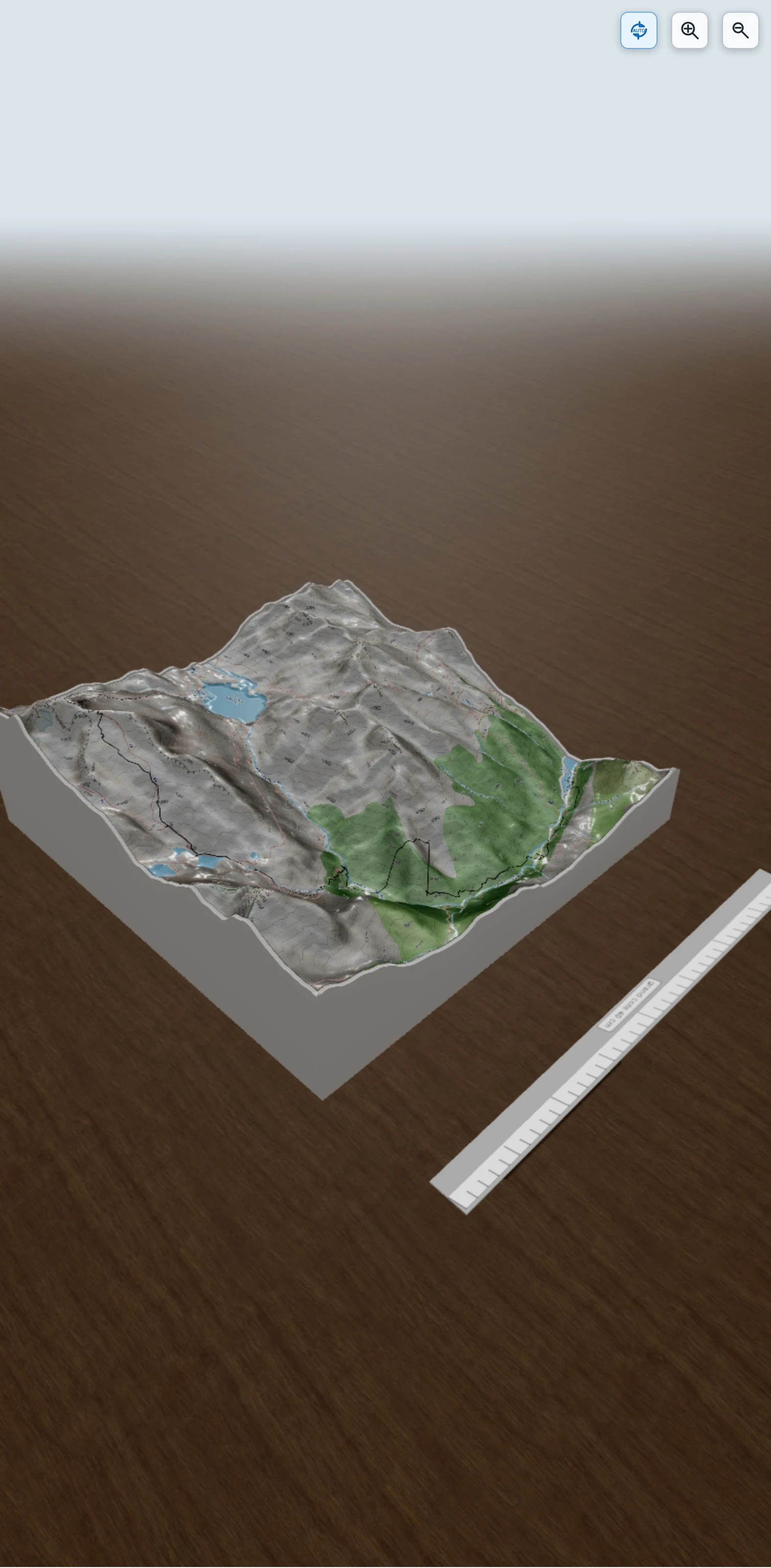 Carte en relief 3D de pic des frondellas, avec relief topographique