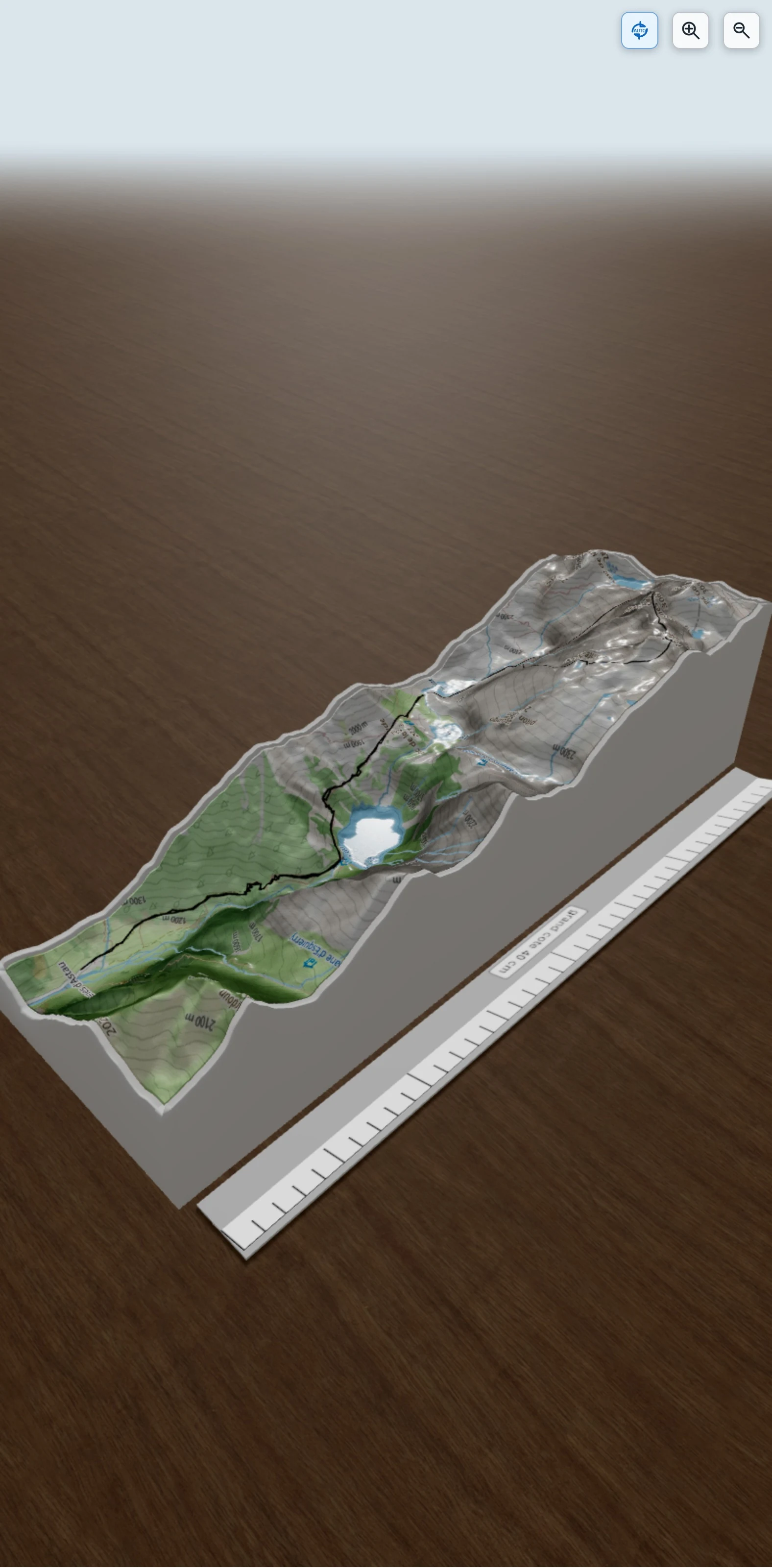 Carte en relief 3D de Pic des Spijeoles (3065m), avec relief topographique
