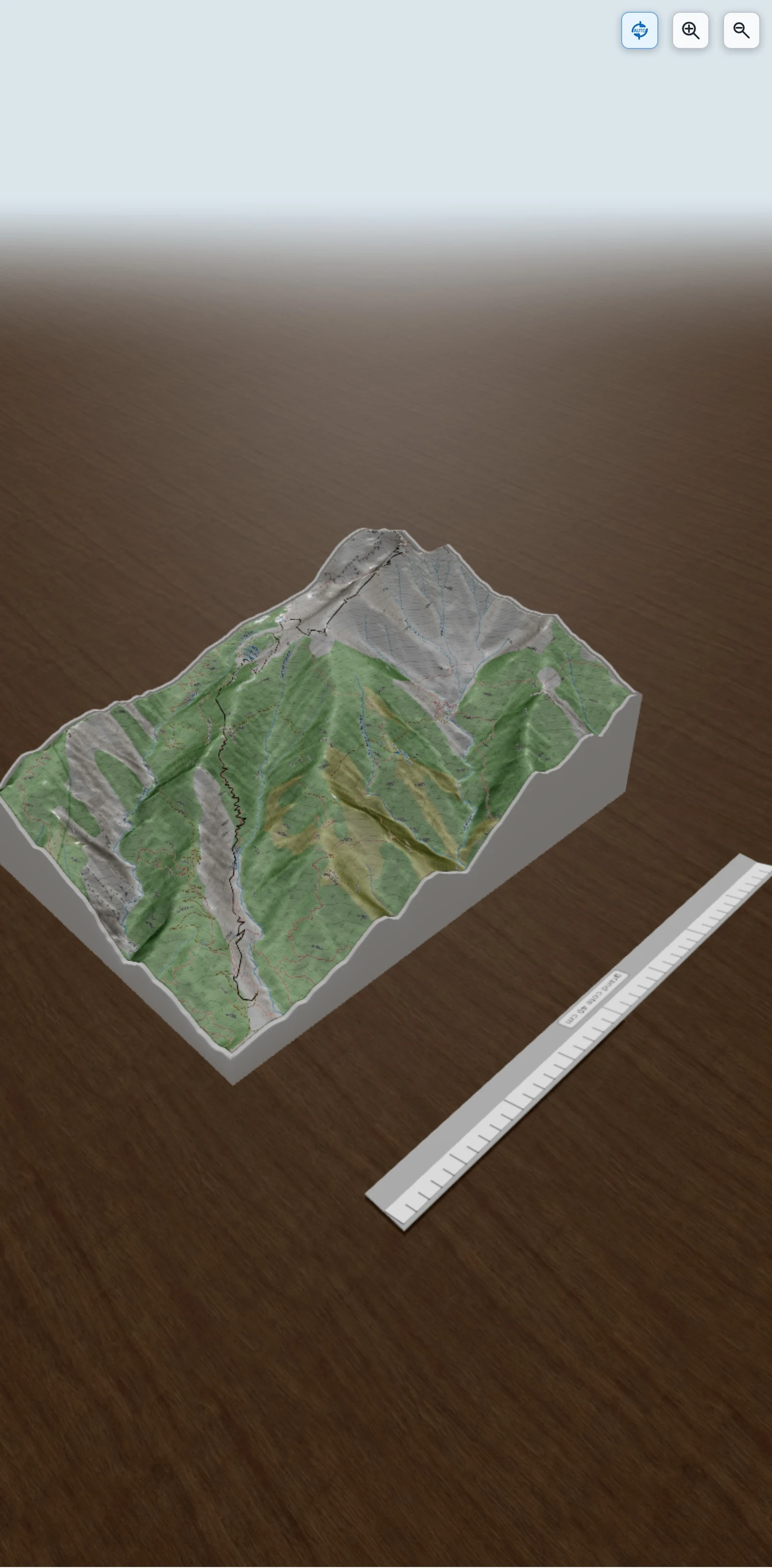 Carte en relief 3D de Pic du Canigou, avec relief topographique