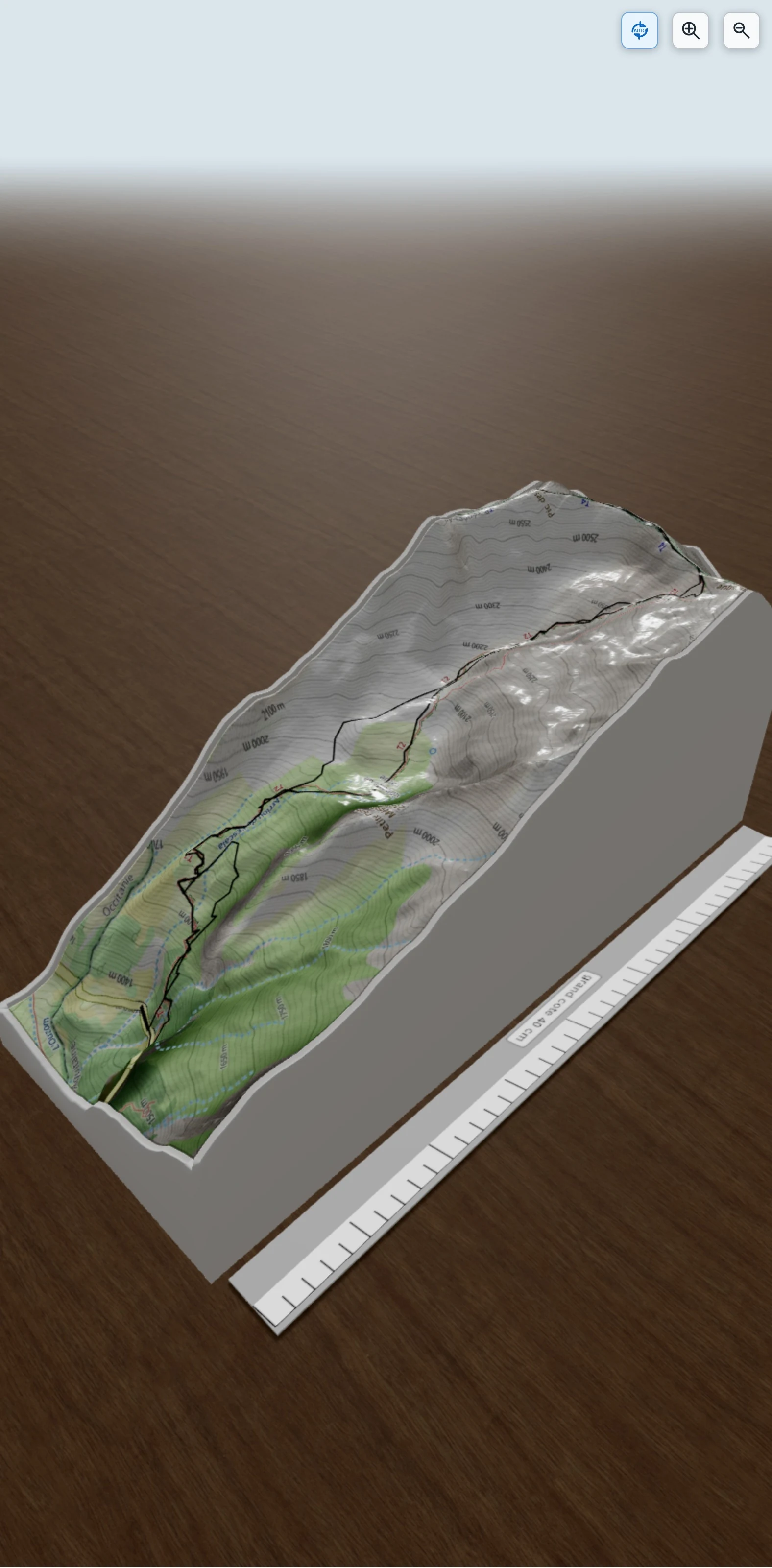 Carte en relief 3D de Pic du Grand Gabizos, avec relief topographique