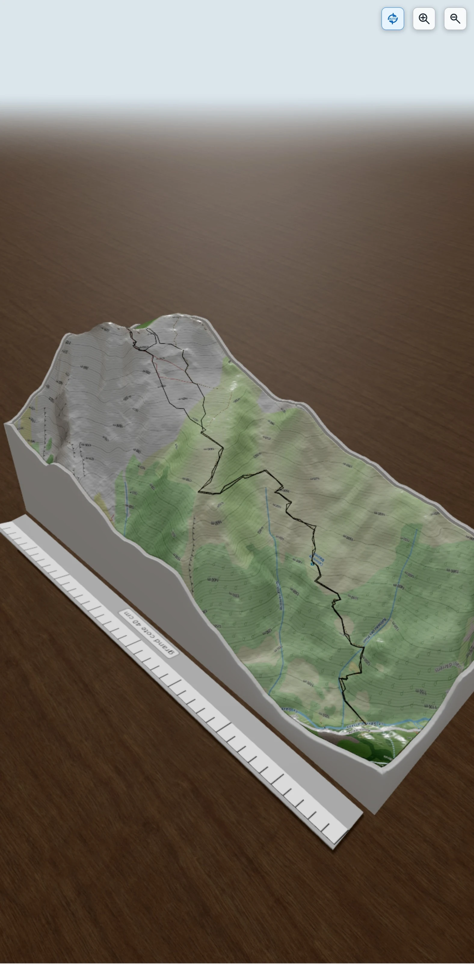 Carte en relief 3D de Pic du Midi d'Arrens, avec relief topographique