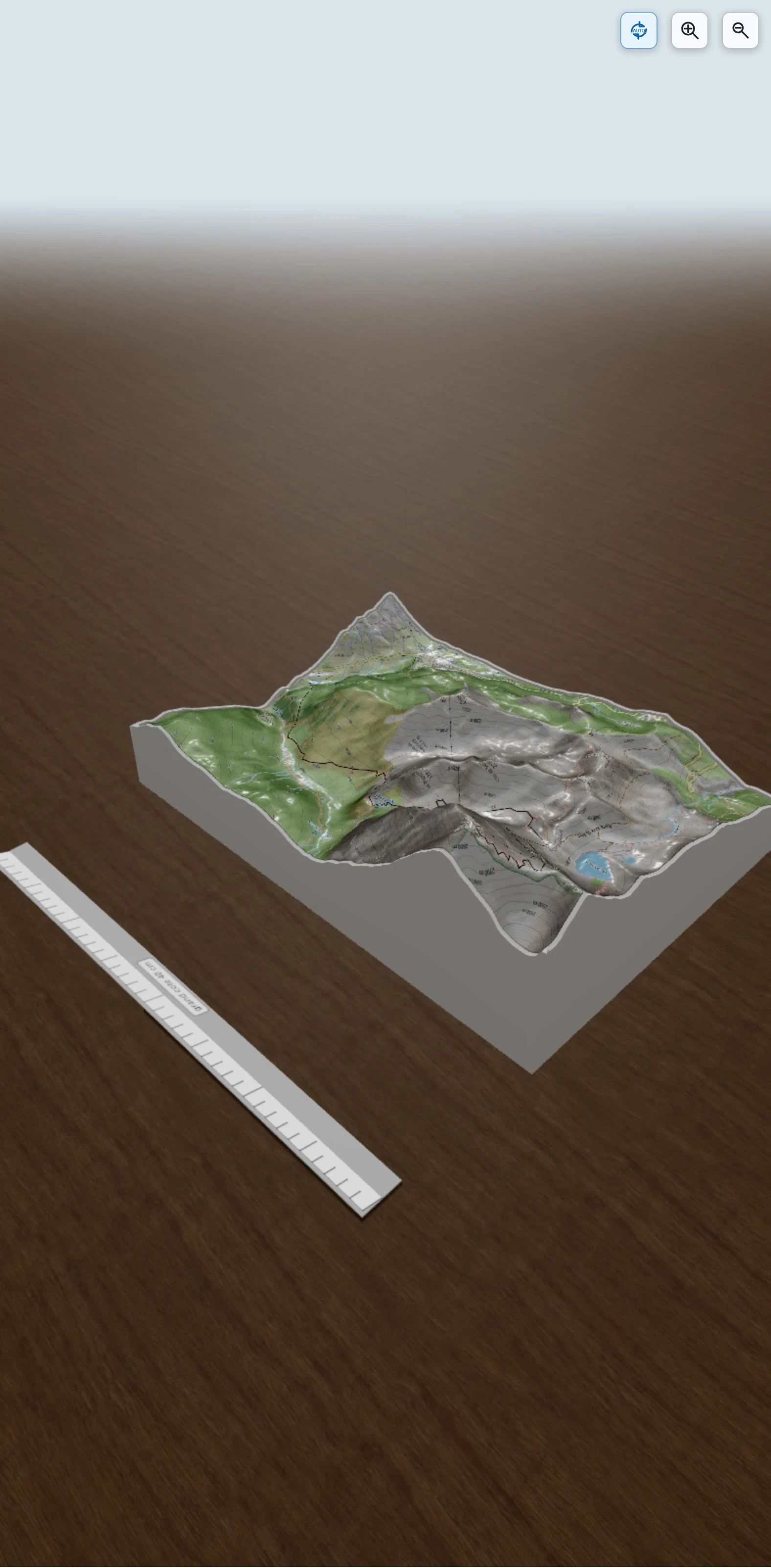 Carte en relief 3D de pic du Midi de Bigorre depuis la mongie, avec relief topographique