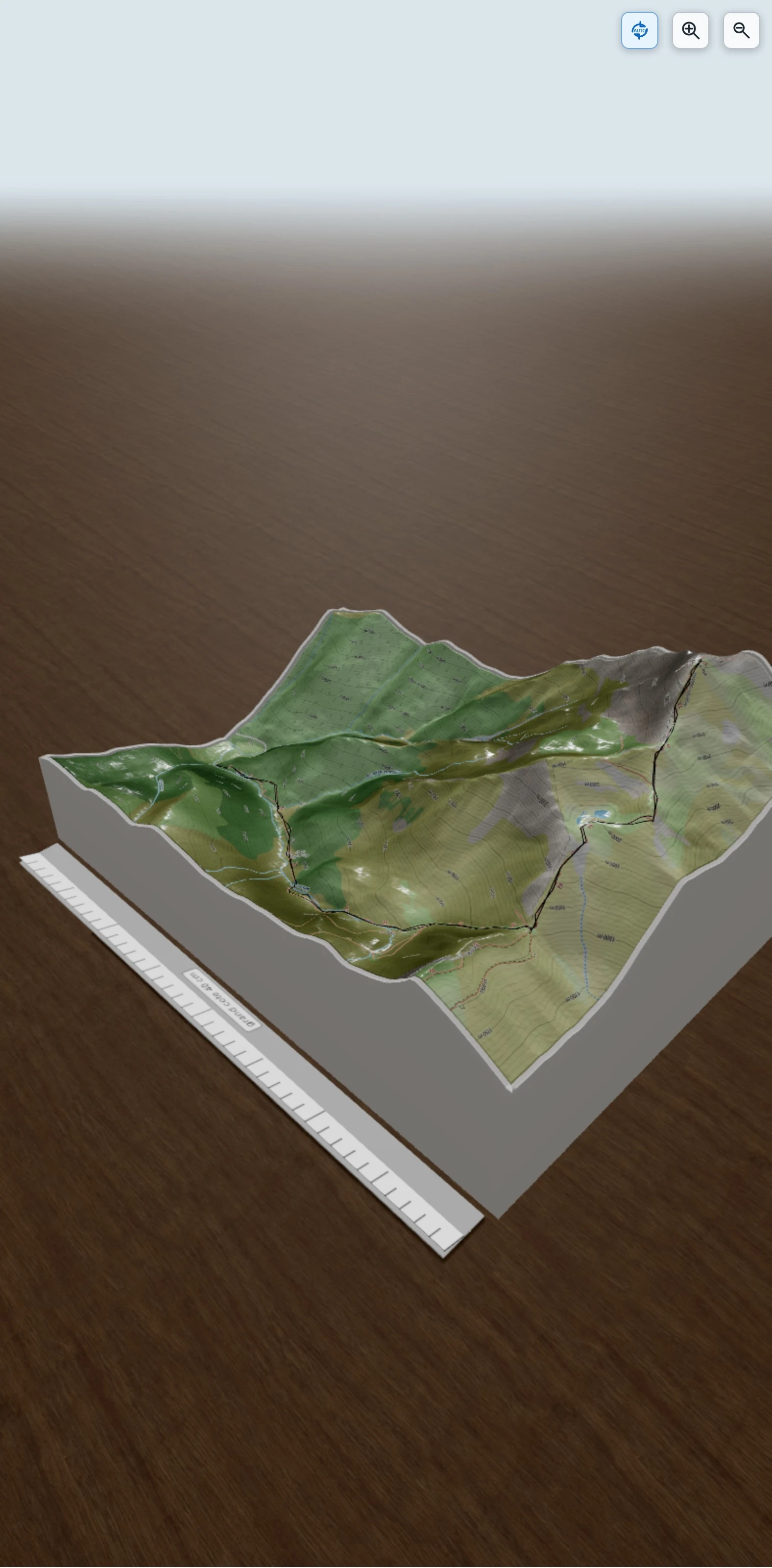Carte en relief 3D de Pic du MONTAIGU, avec relief topographique