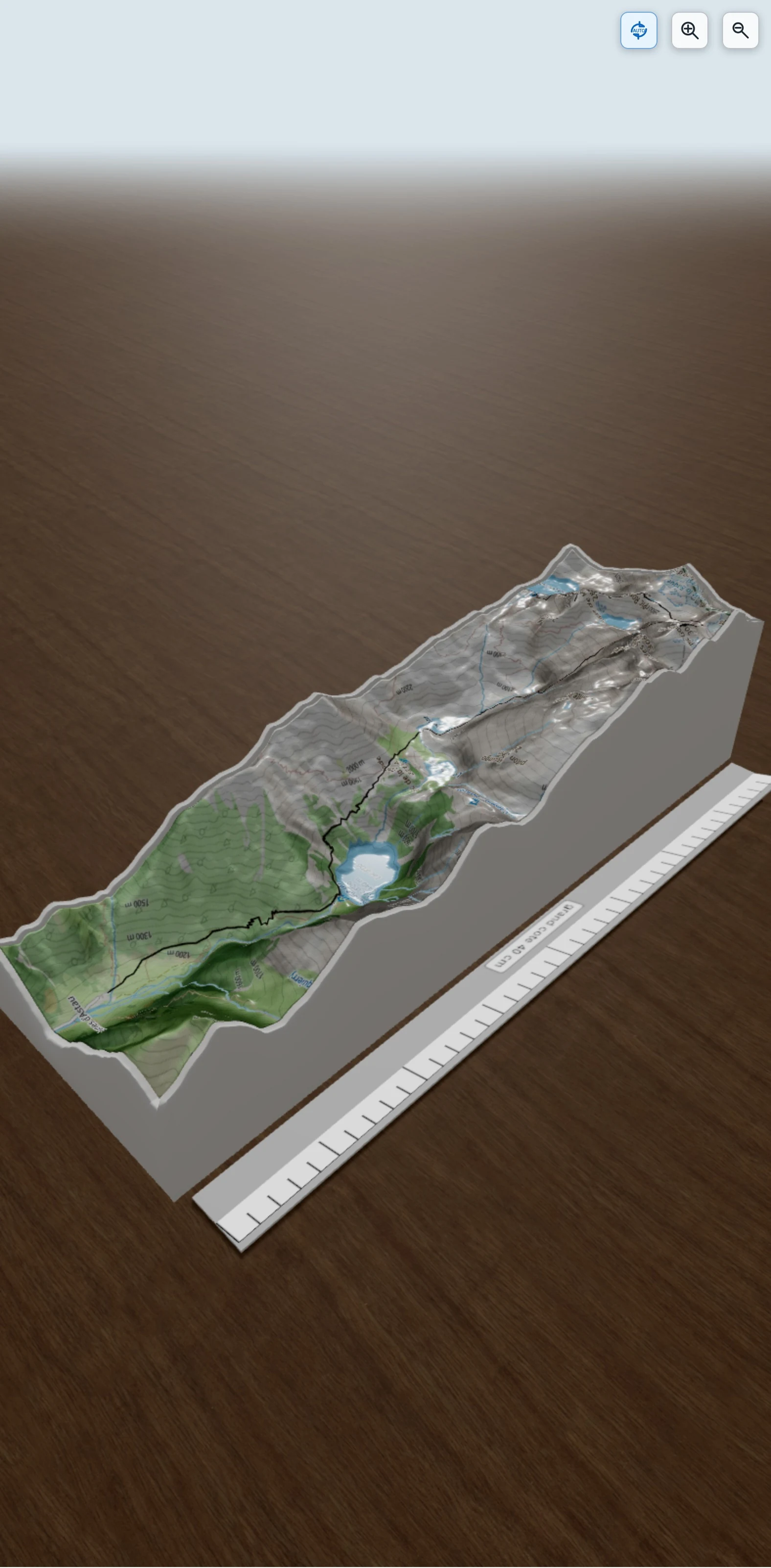 Carte en relief 3D de Pic Gourdon et Tusse de Montarqué, avec relief topographique